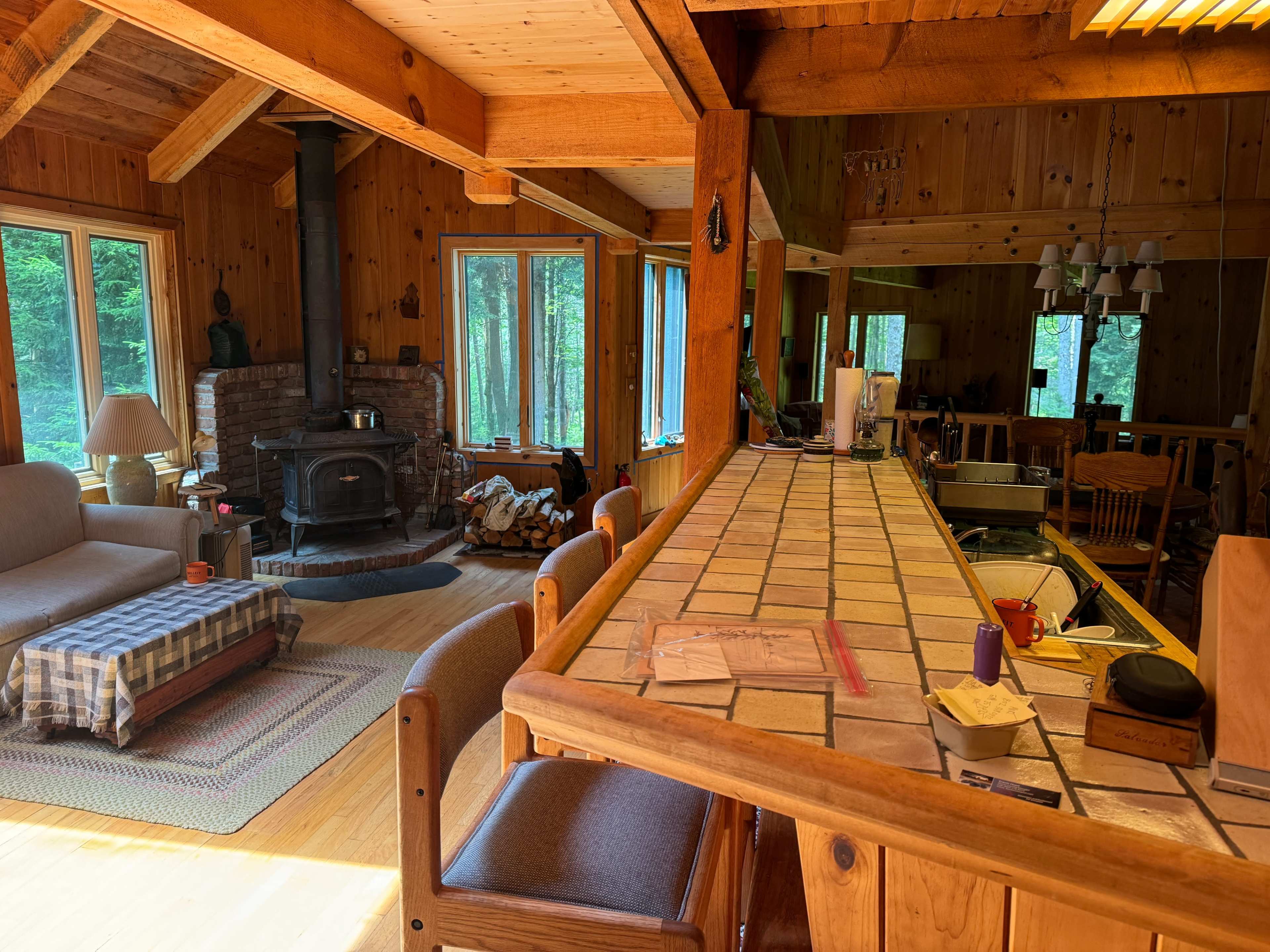 Adirondack Mountains House with Patio, Gazebo, Lake View and Tennis Court Image in Long Lake, Long Lake, NY