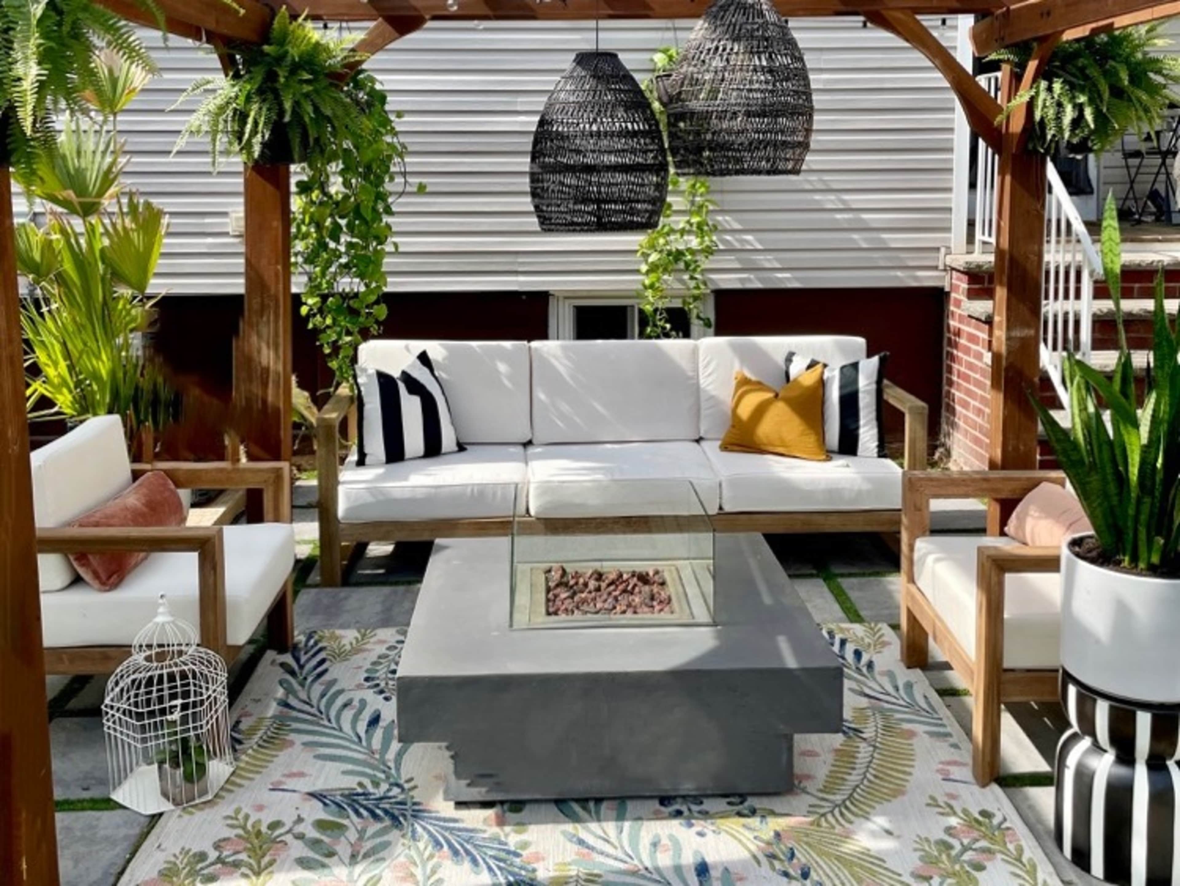 Furnished Backyard with dual patios