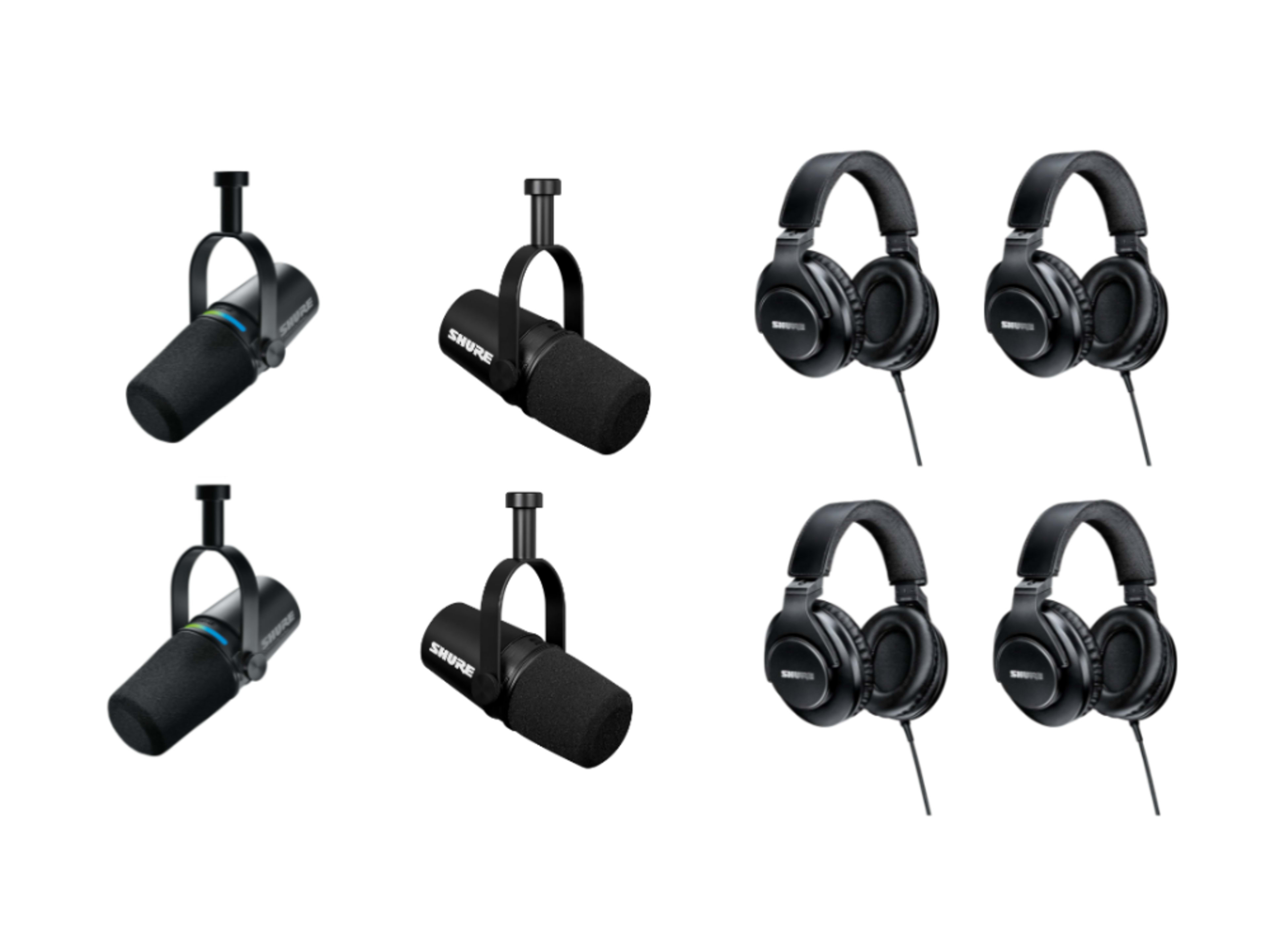 Four-Person Shure Podcast Bundle Kit