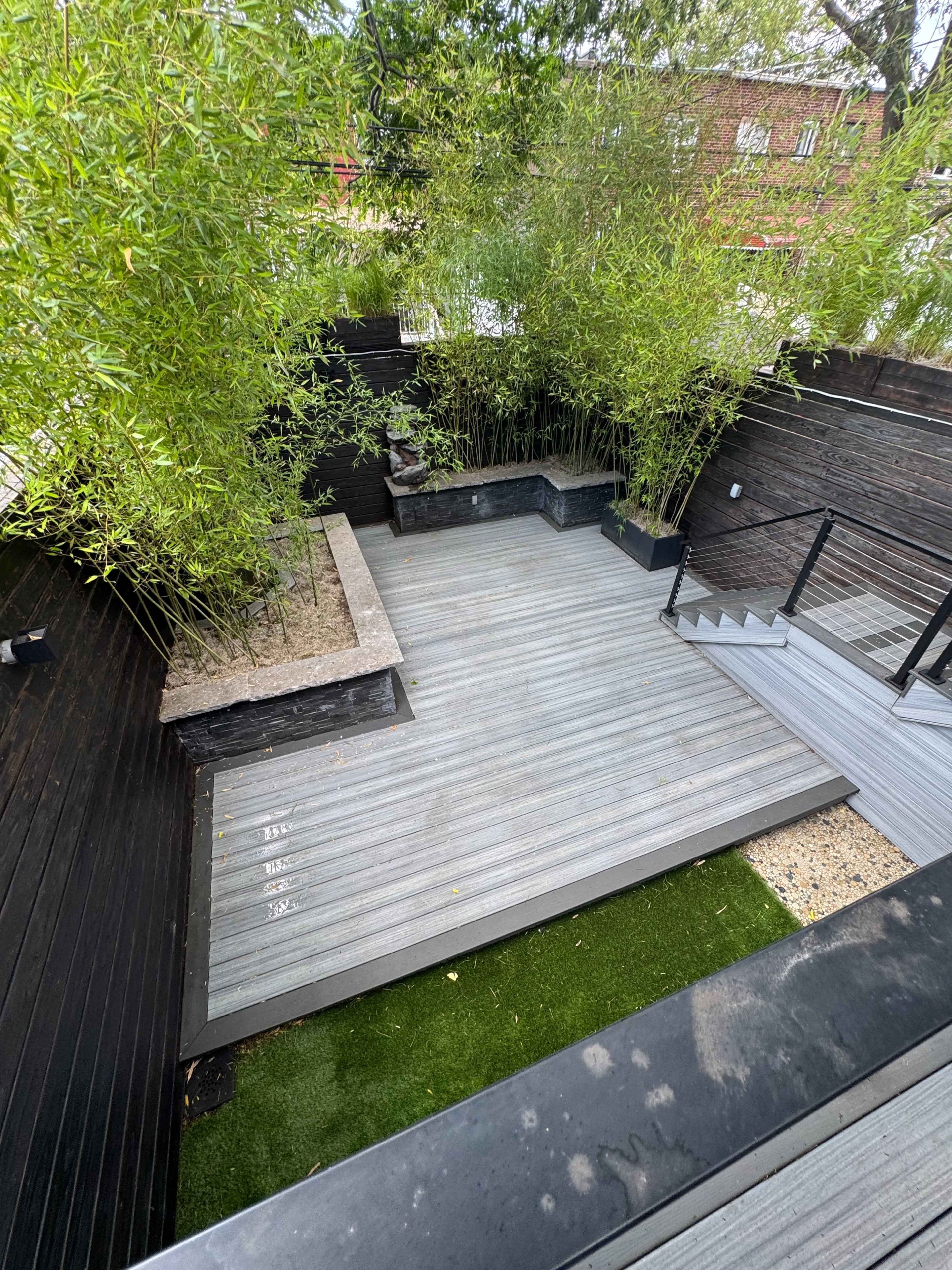 Scenic Japanese-Style Backyard Oasis with Bamboo & Water Feature Image in East Flatbush, Brooklyn, NY