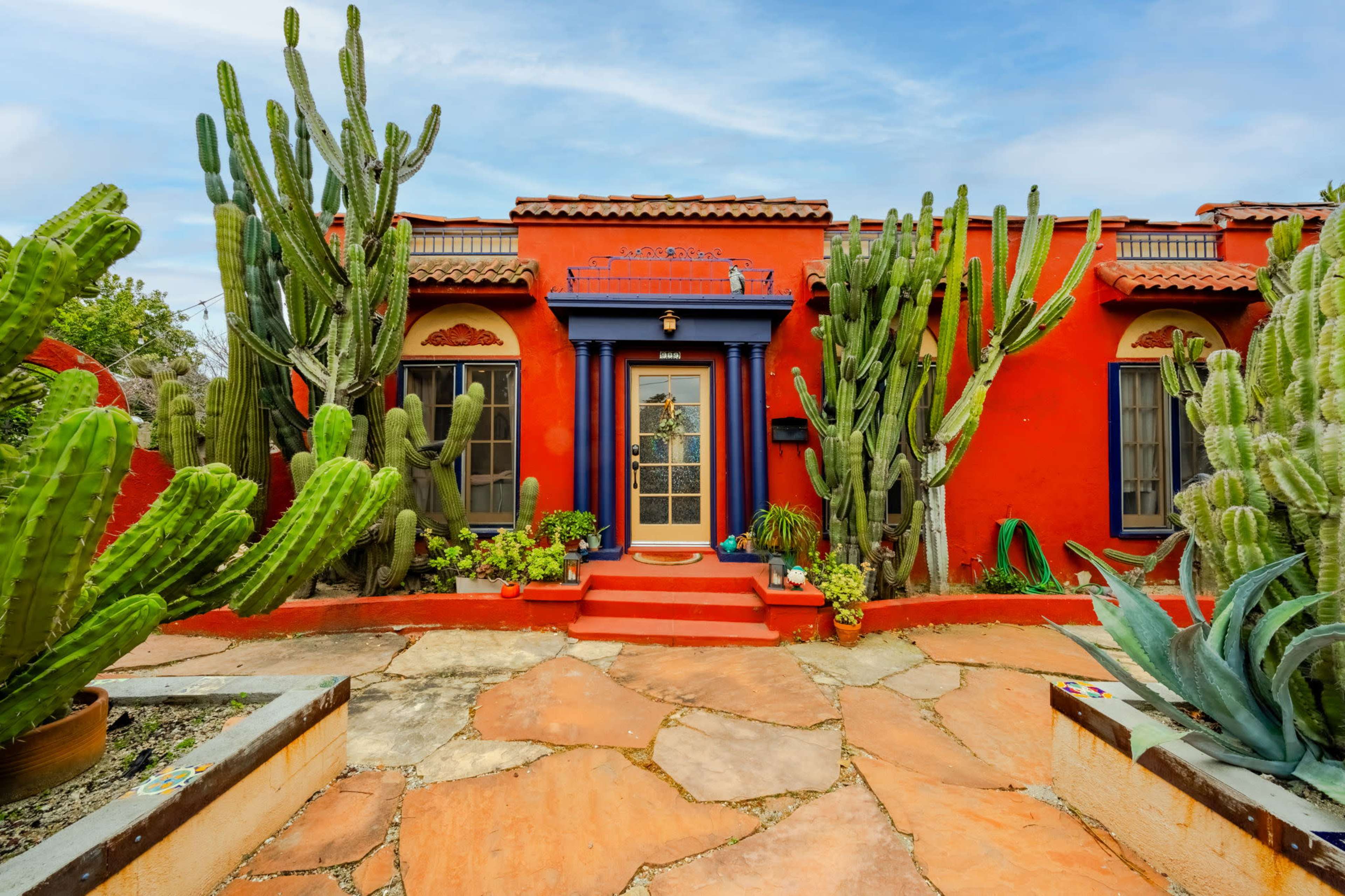 Adobe Bohemian Bungalow in Echo Park with Cactus Forest and Courtyard Image in Echo Park, Los Angeles, CA