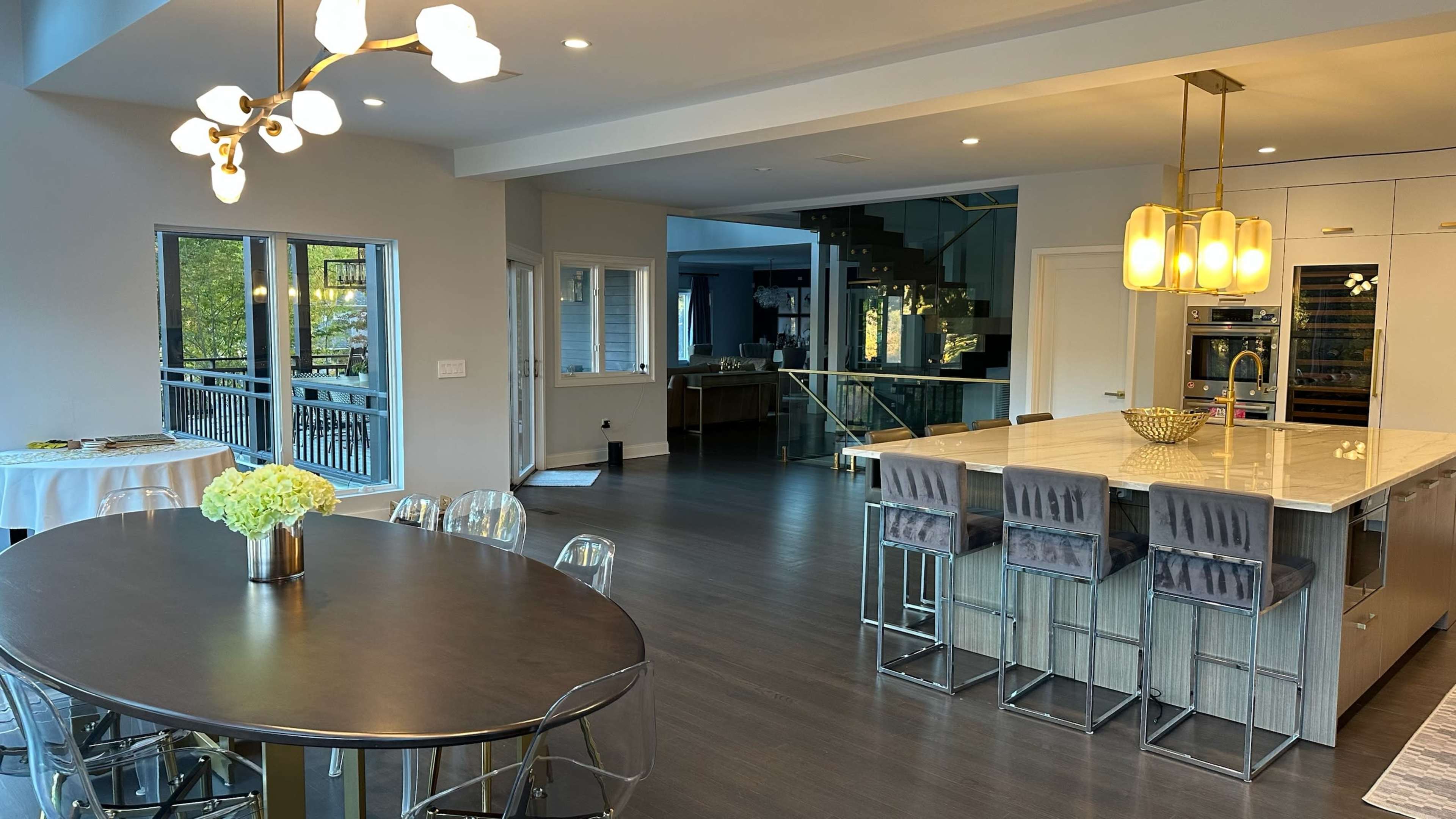 Modem Lake house with brigh, spacious kitchen and dining area with amazing views Image in Sherman, Sherman, CT