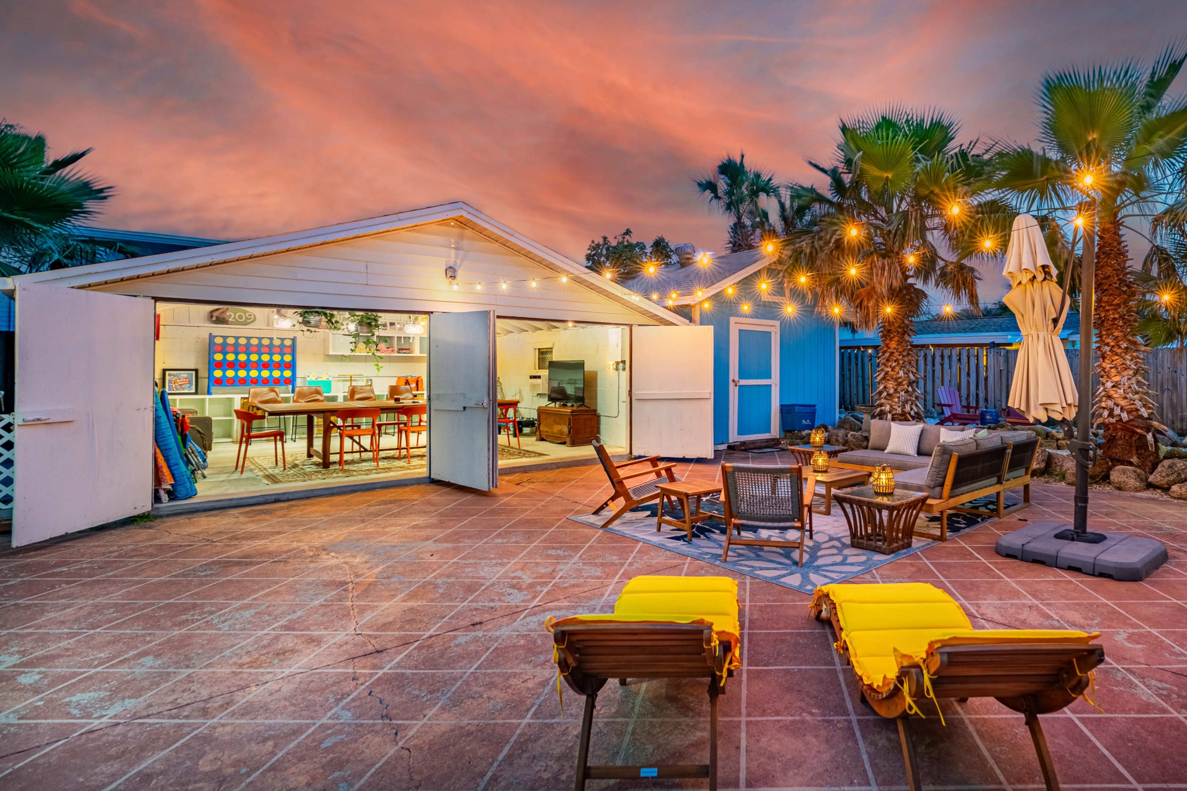 Beach Bungalows and Craft Room in a Tropical Garden Image in Flagler Beach, Flagler Beach, FL