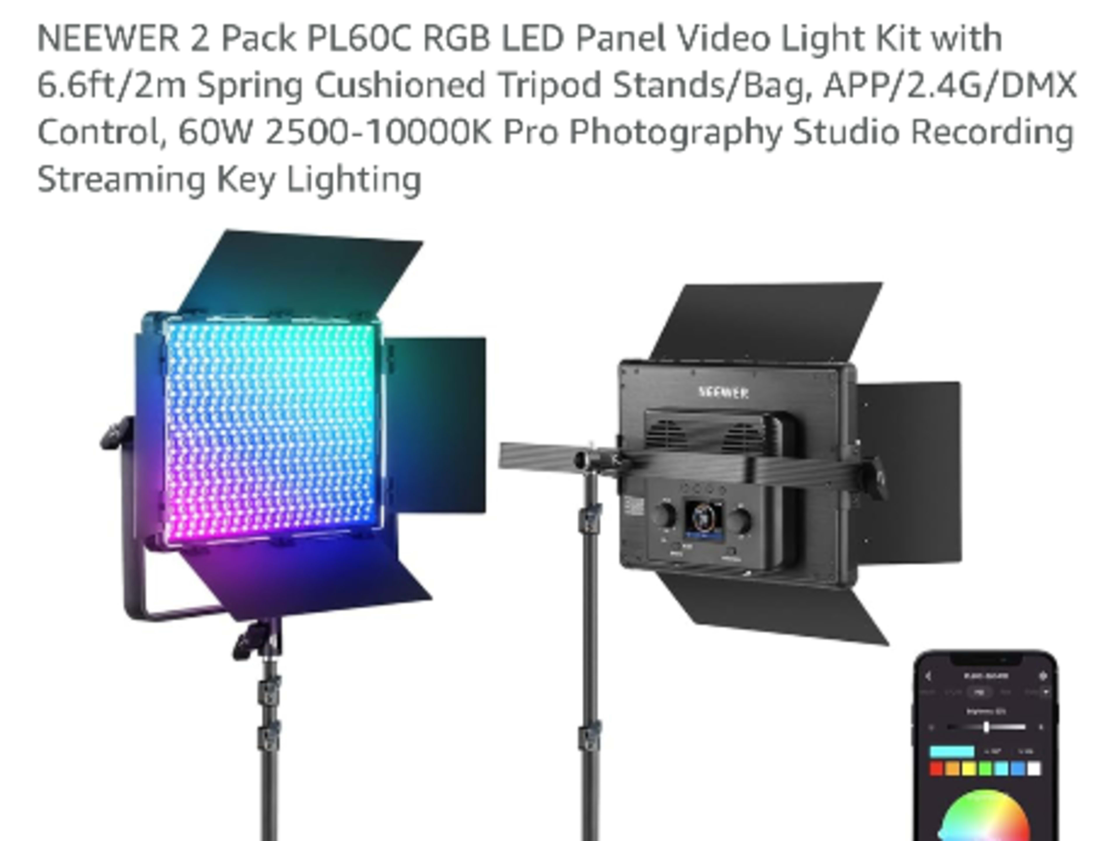 5 NEEWER PANEL LIGHTS