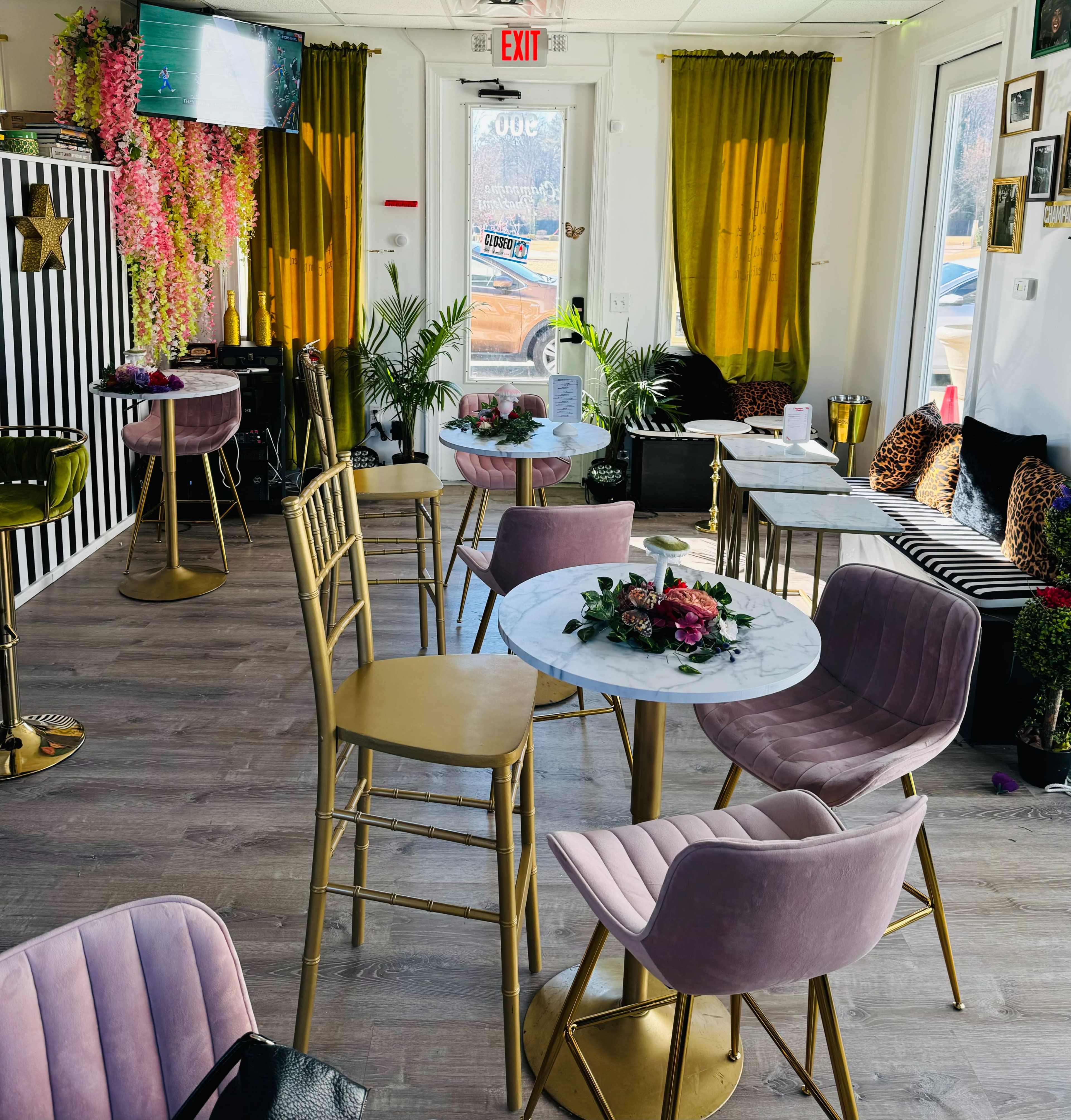 Elevated Elegance: A Champagne Bar with Patio Image in Morrow, Morrow, GA