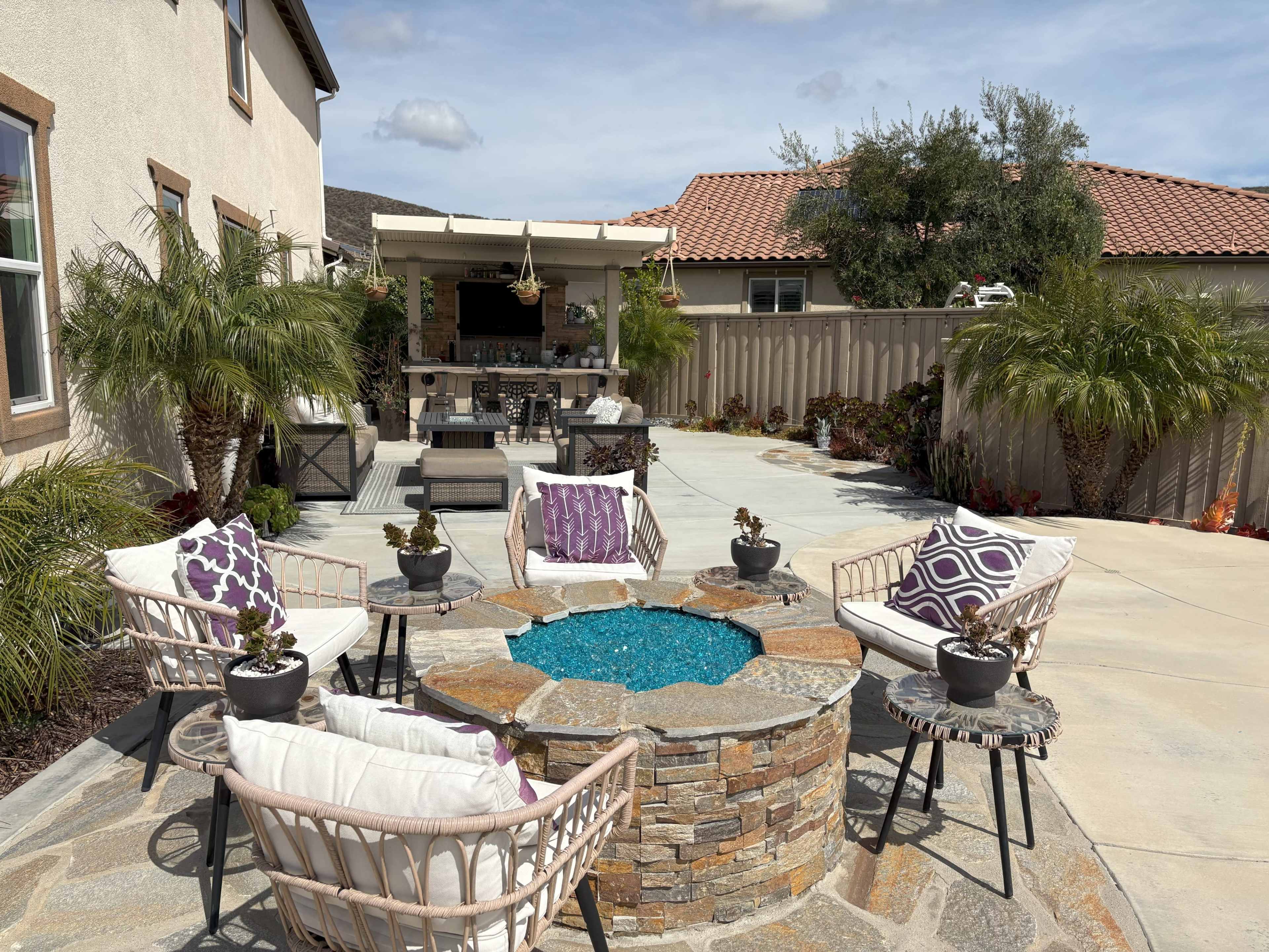 Backyard golden hour at The Vow Gardens Image in Lake Elsinore, Lake Elsinore, CA