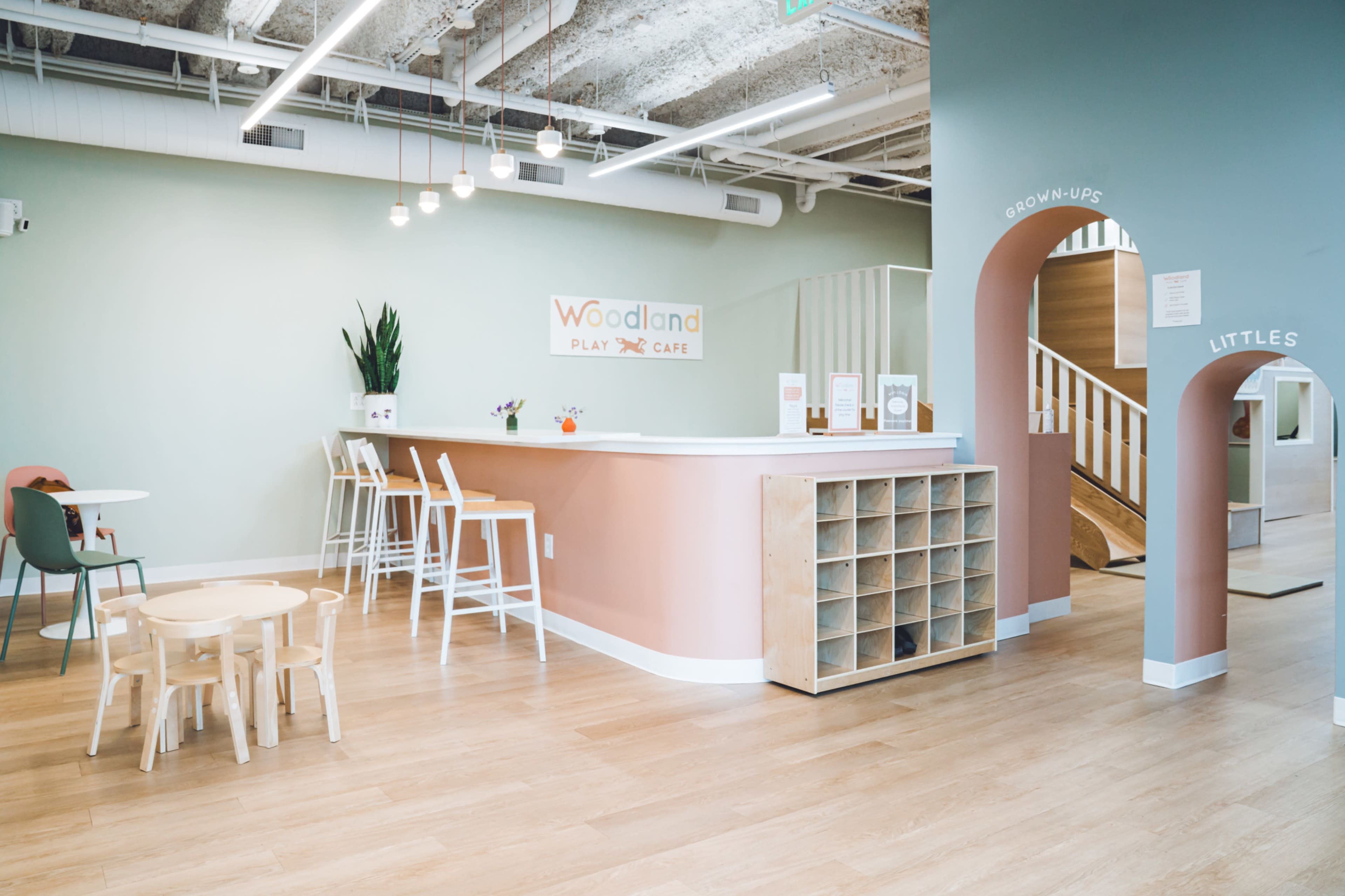 Bright and airy modern coffee shop and Montessori style  playground Image in East Nashville, Nashville, TN