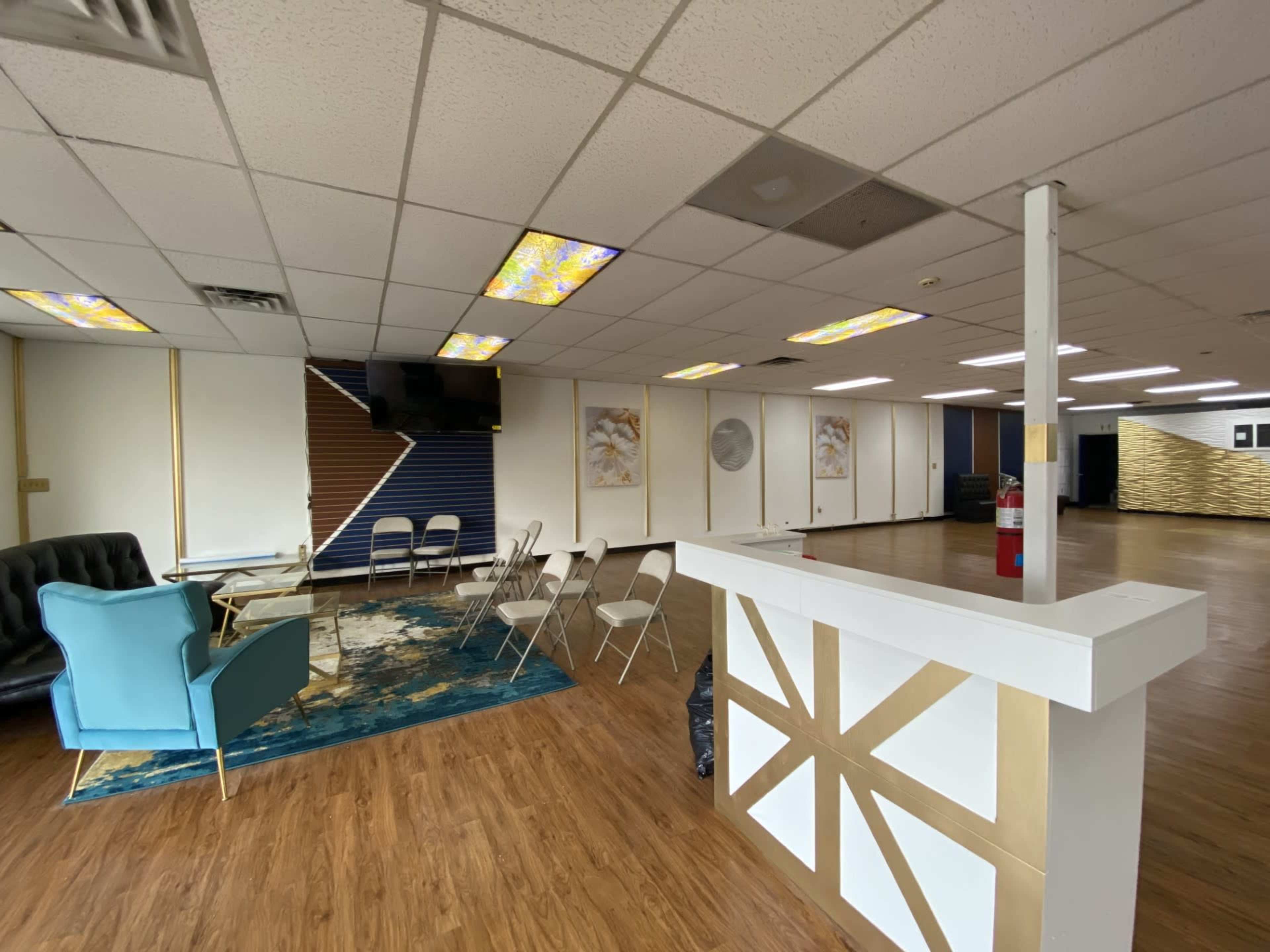 South side event space with stage Image in Riverdale, Riverdale, GA