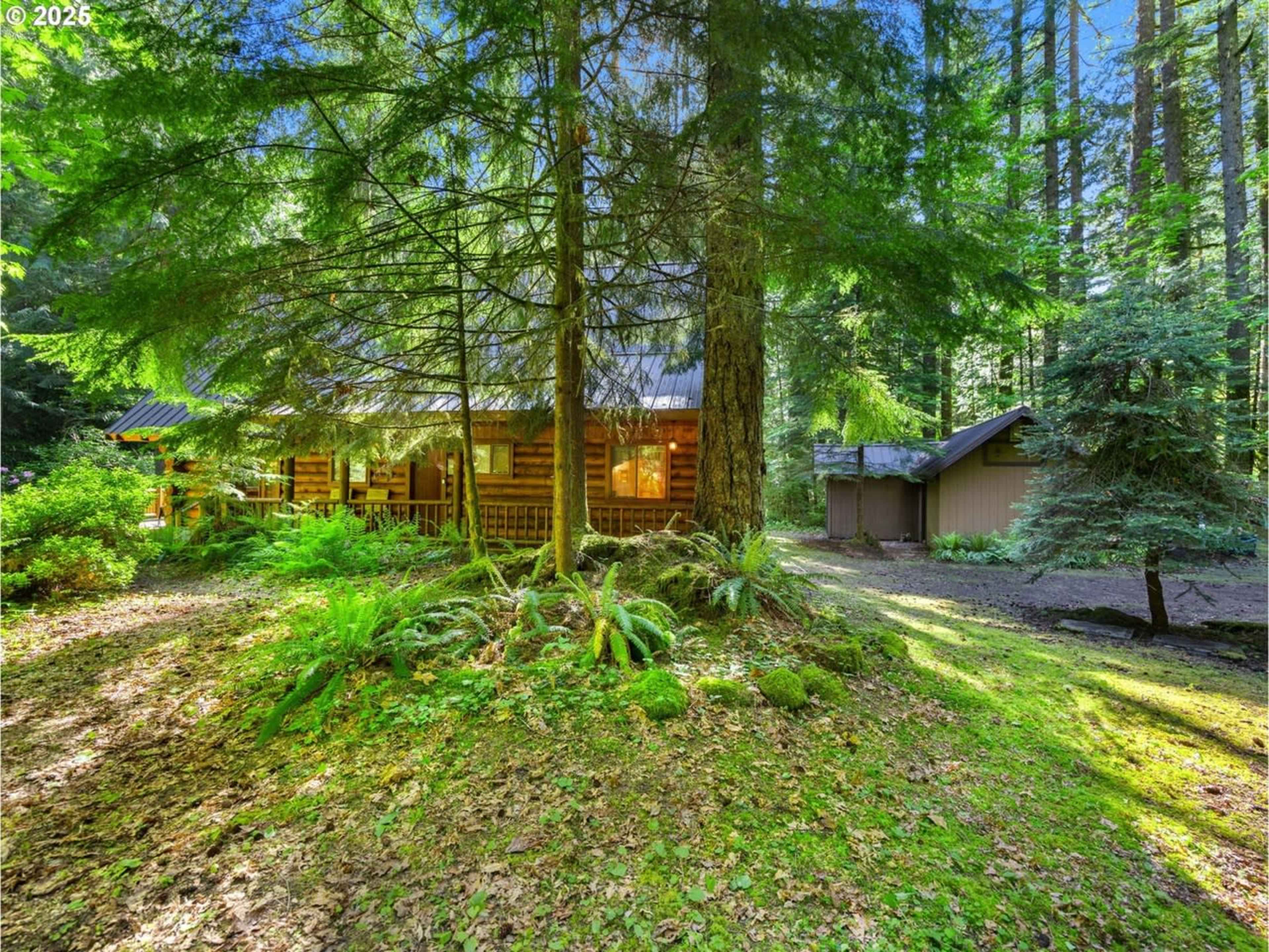 Gorgeous Log Cabin in National Forest on Camp Creek Image in Rhododendron, Rhododendron, OR