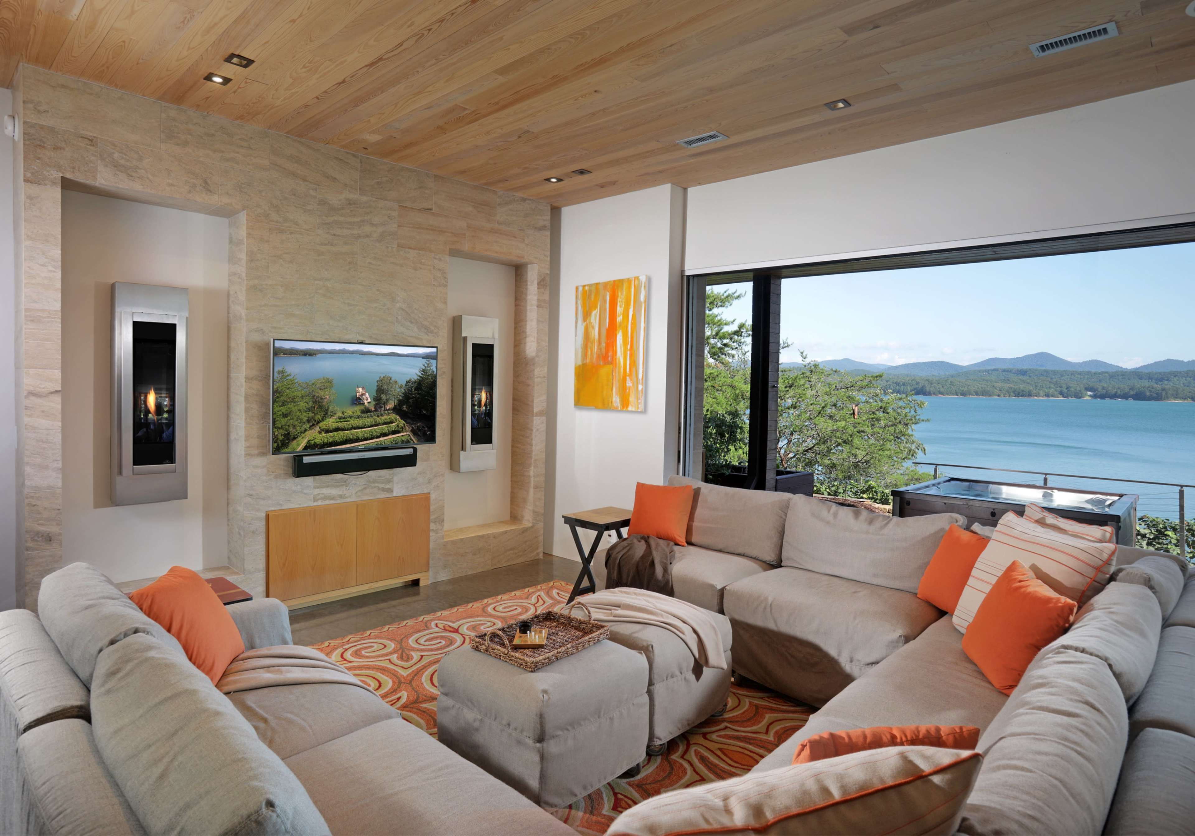 La Bonne Vie, a modern home on Lake Blue Ridge with small vineyard Image in , Morganton, GA