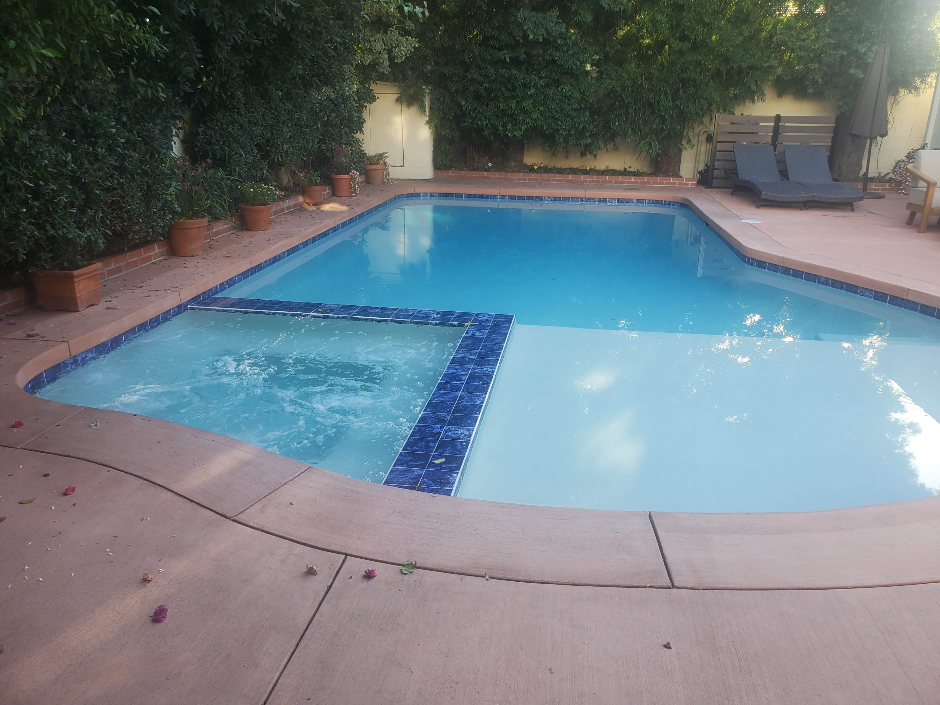 Spanish Suburban Pool Tropical Gardens & Patio as Restaurant Image in El Miradero, Glendale, CA
