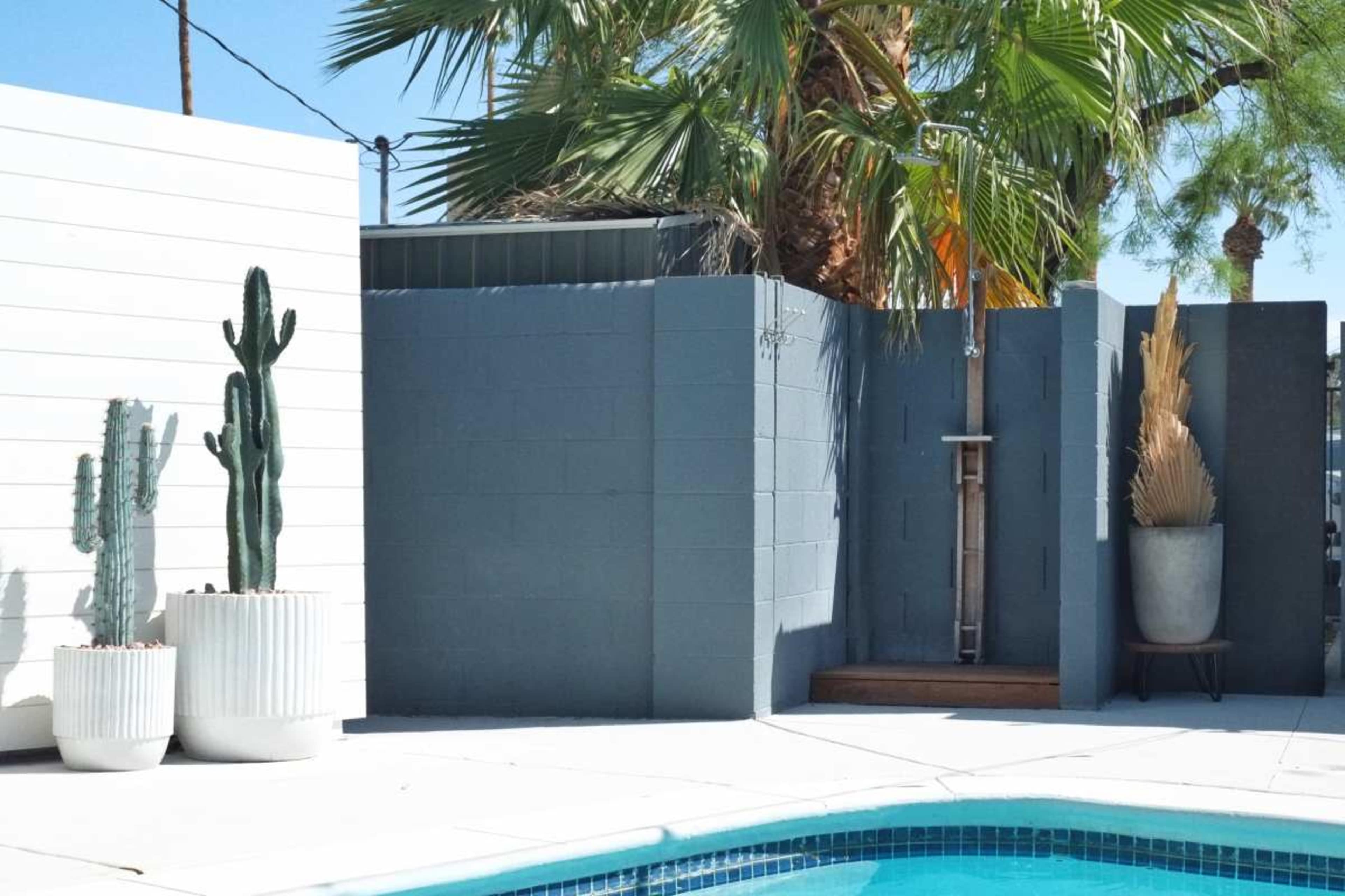 Desert Meets Miami - Colorful Poolside Shoot Location Image in McNeil Estates, Las Vegas, NV