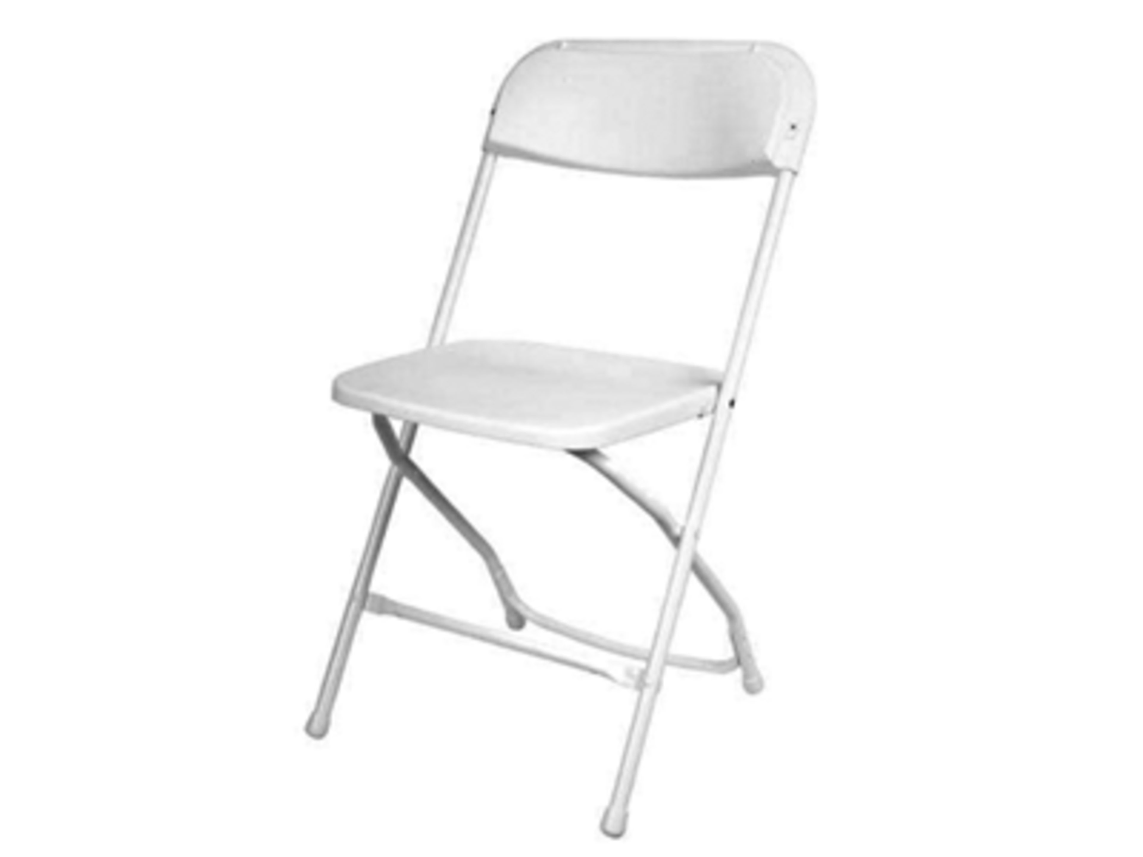 White Plastic Folding Chair