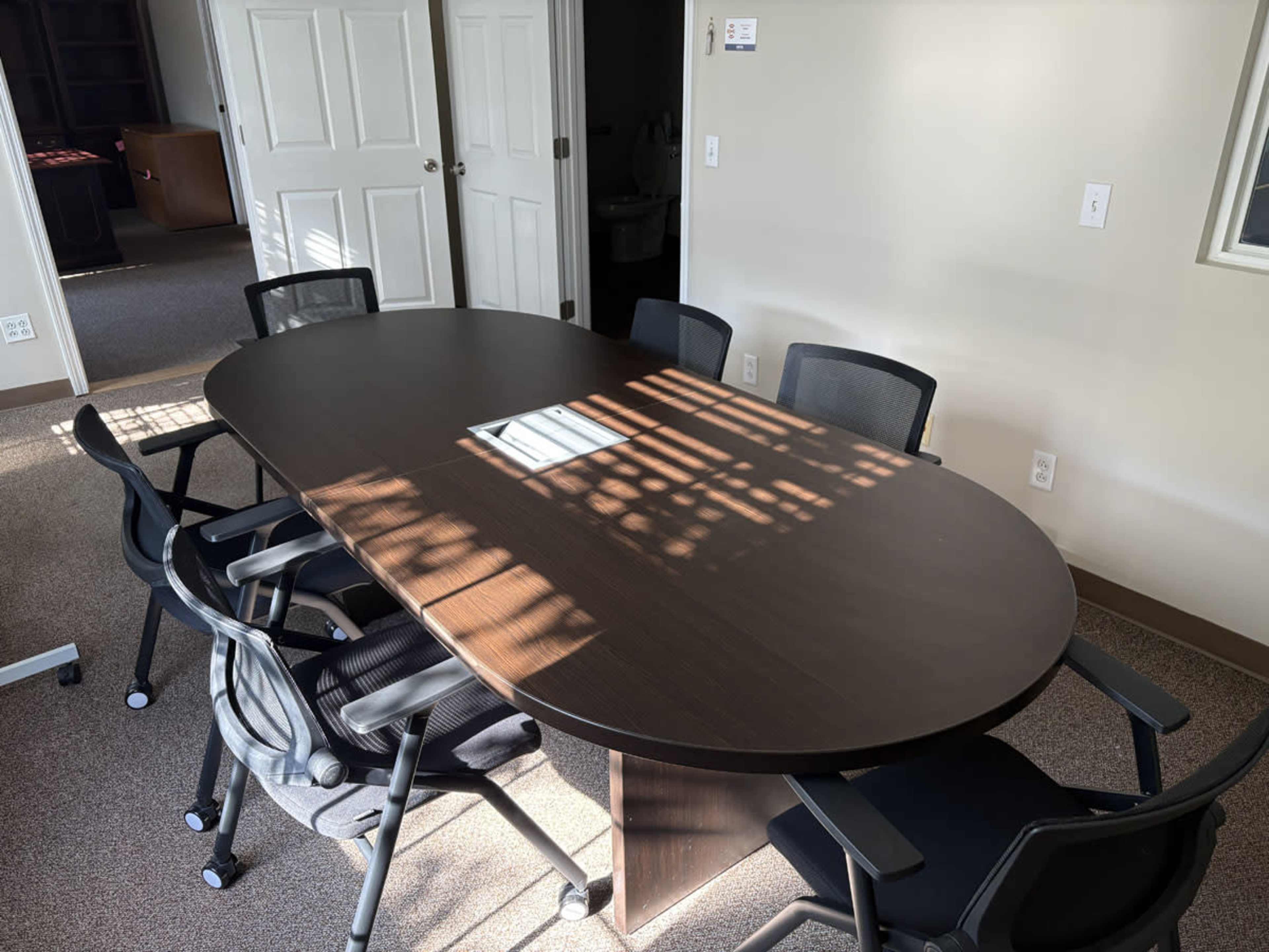 Medium-sized boardroom-style conference room in St. Peters, MO Image in O'Fallon Township, St. Peters, MO