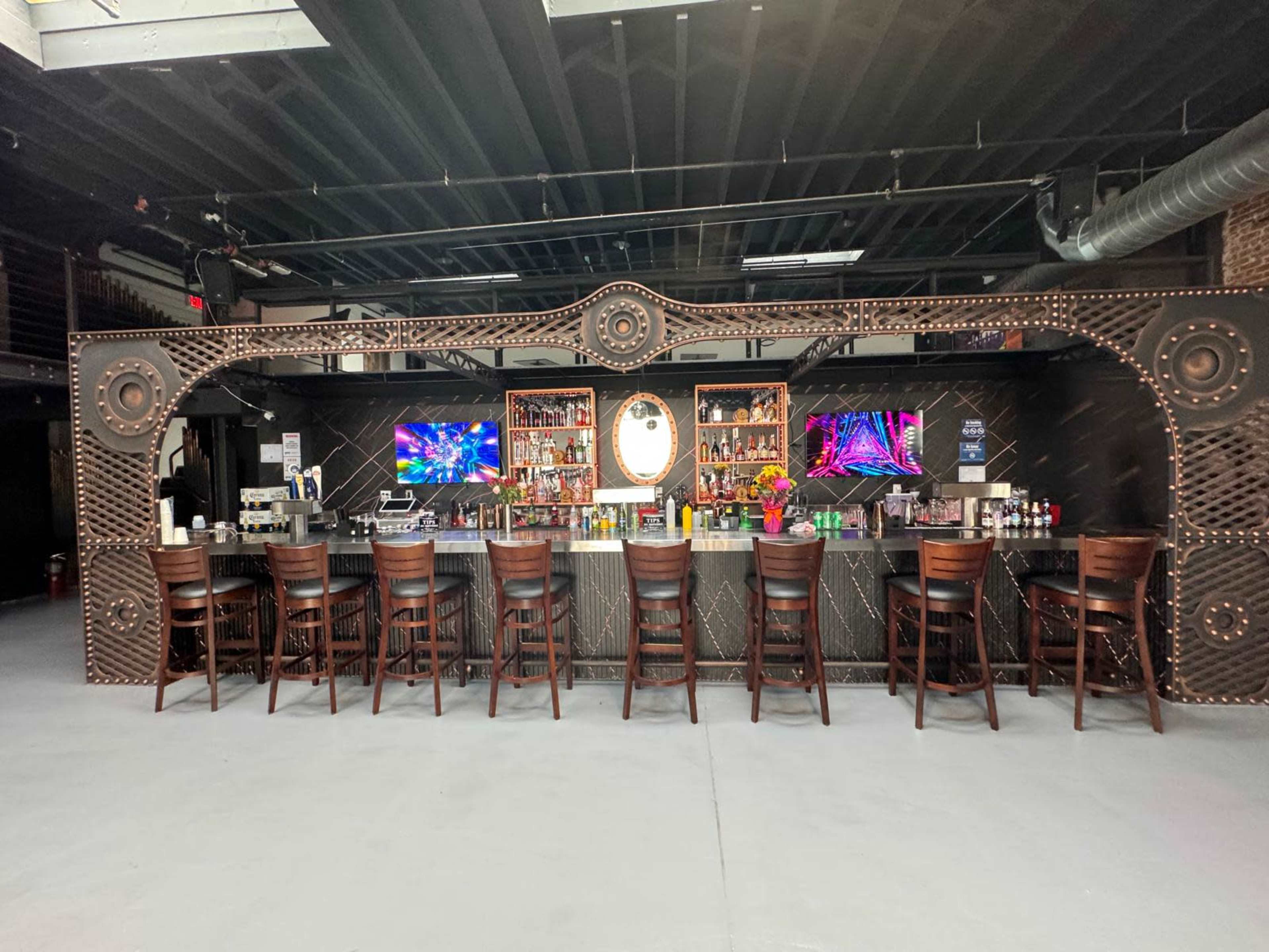 Brooklyn, event space, warehouse bar, Industrial  steel shop, rustic. Image in Gowanus, Brooklyn, NY