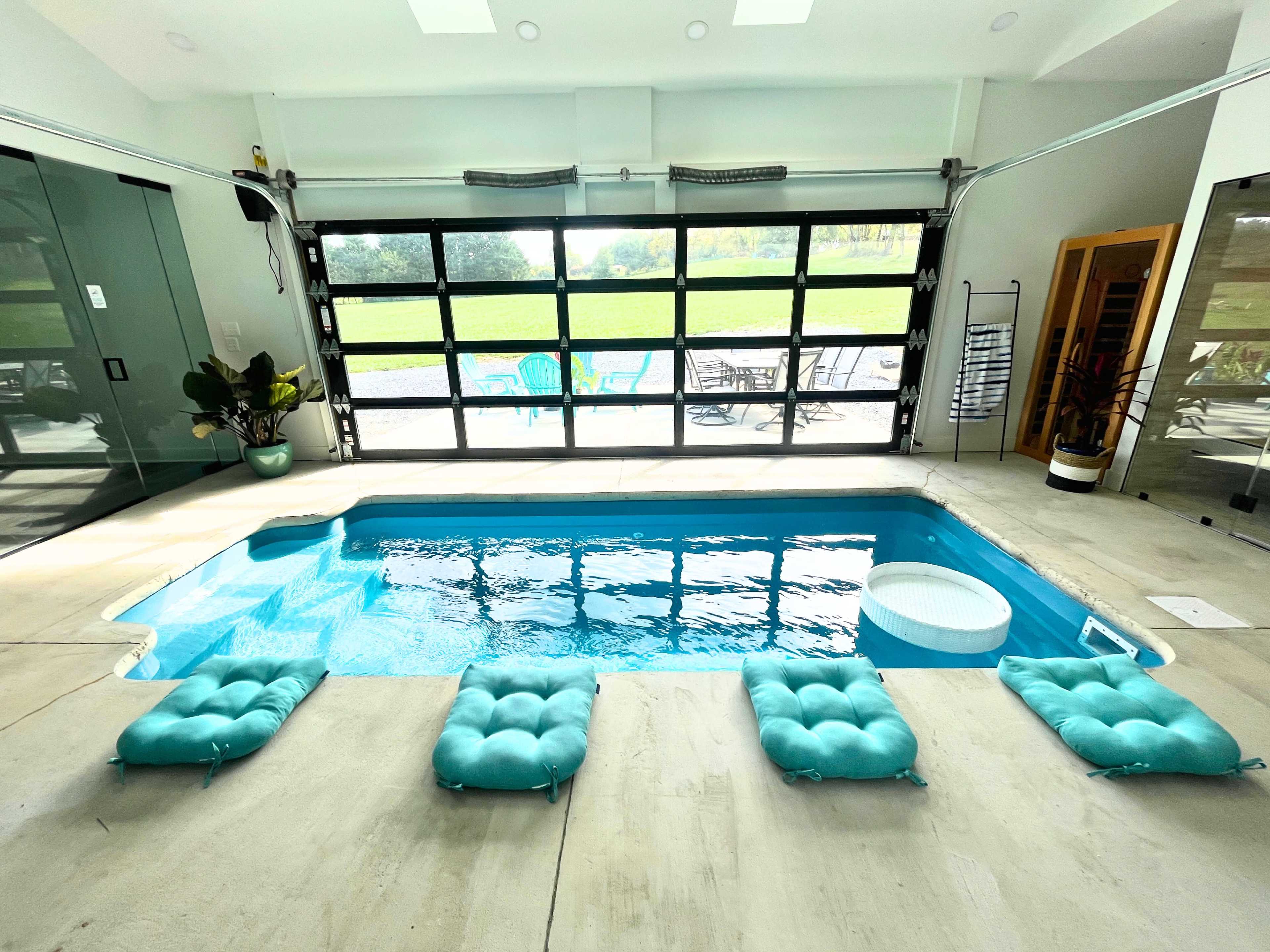 Indoor Swimming Pool In Garage Modern Swimming Pool