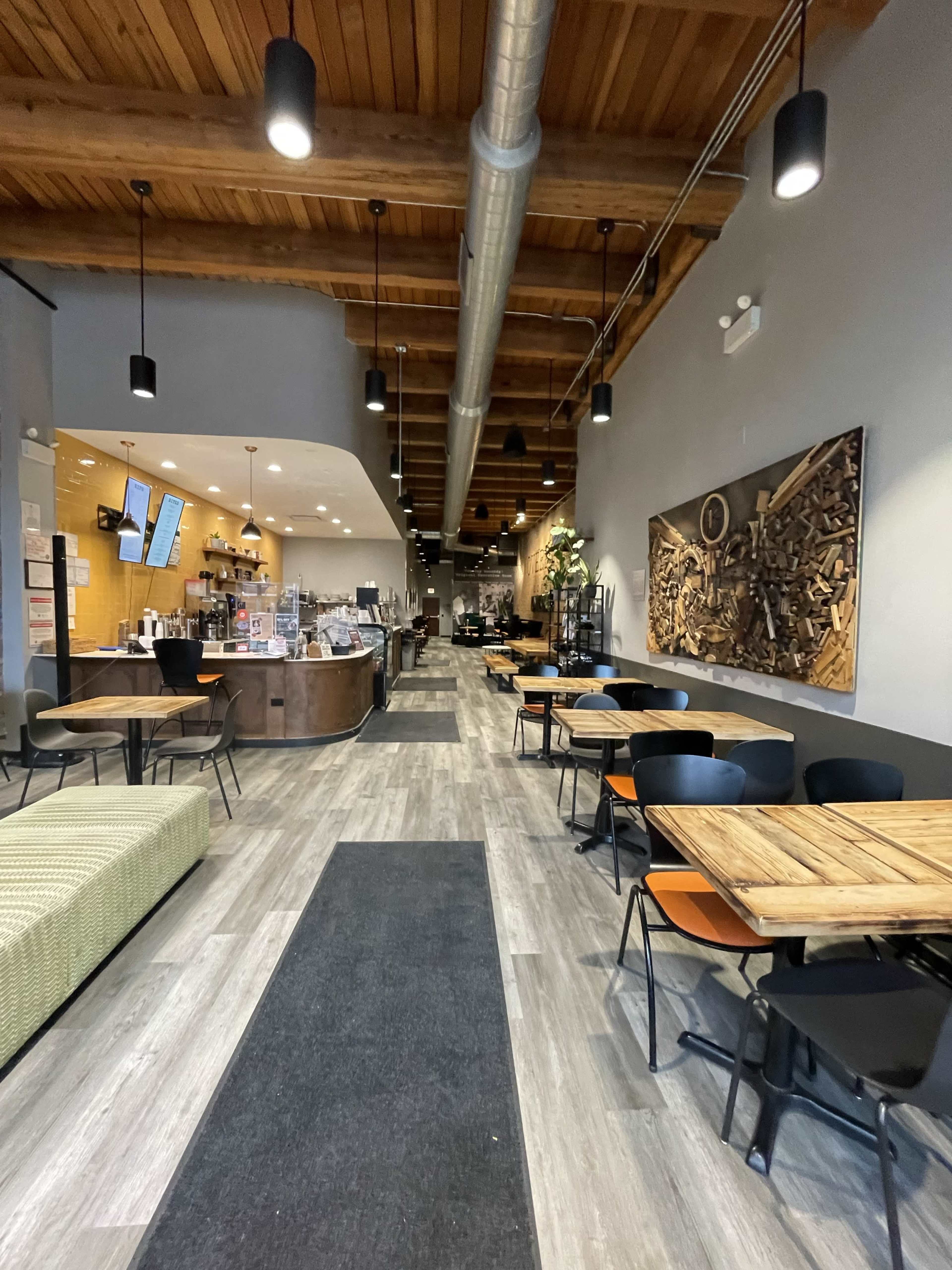 Downtown Coffee Shop with Michigan Avenue View Image in Near South Side, Chicago, IL