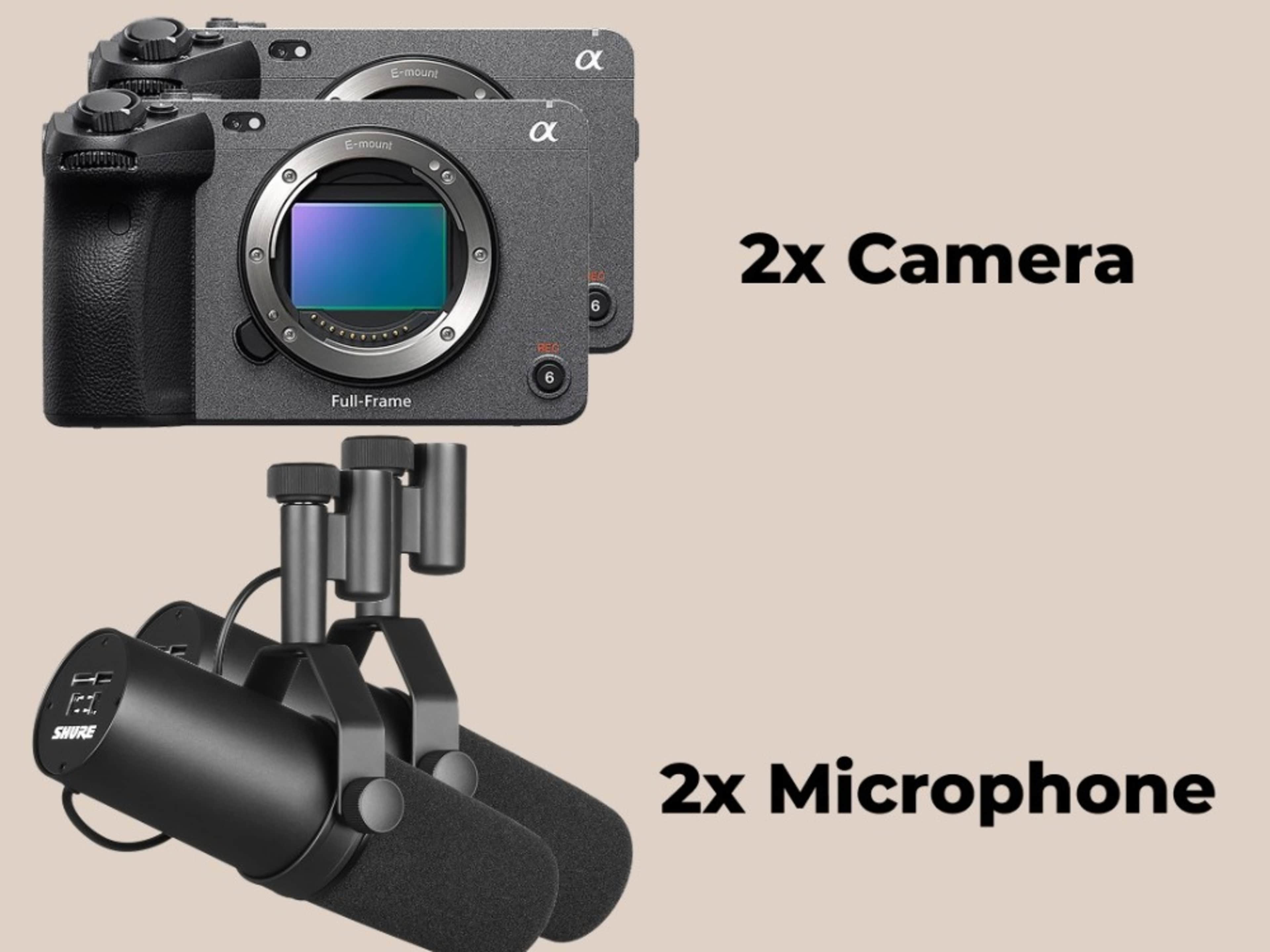 2x Cameras + 2x Microphones