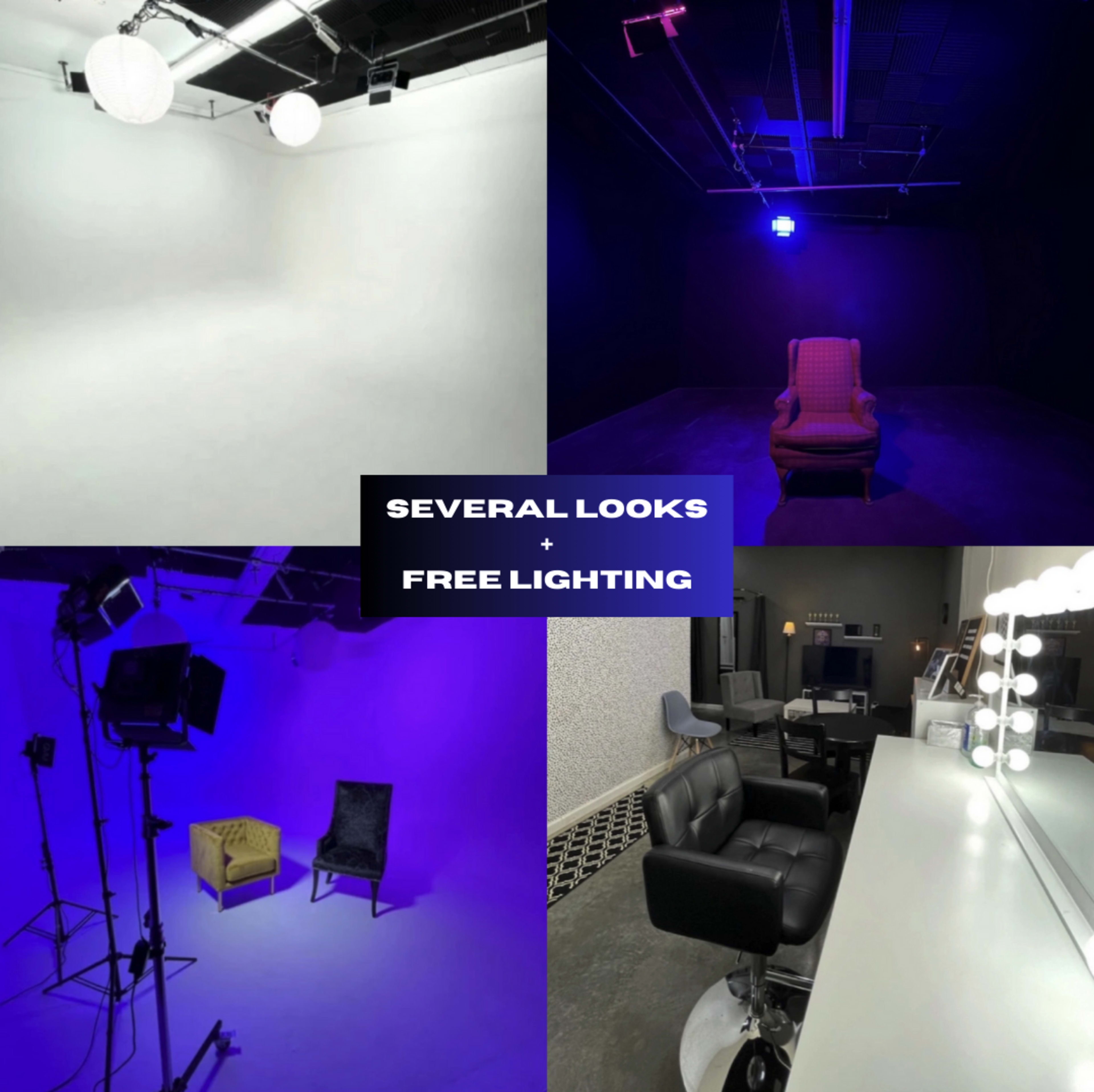 Black and White Studio with Free Lighting | Lounge and Free Private Parking Image in Manvel, Manvel, TX