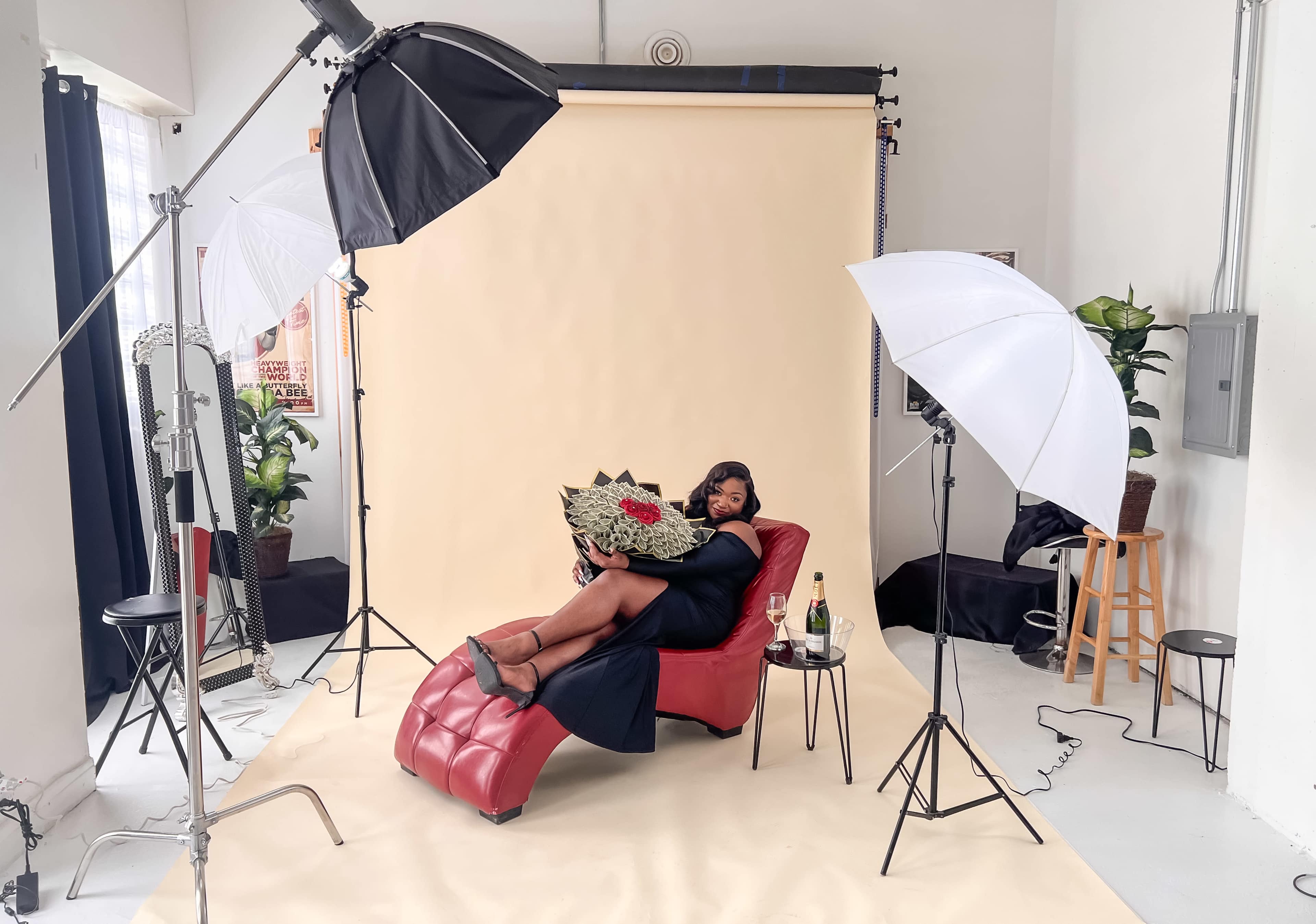 Creative Photography + Video Space with Lighting & Backdrops Image in South Side, Chicago, IL