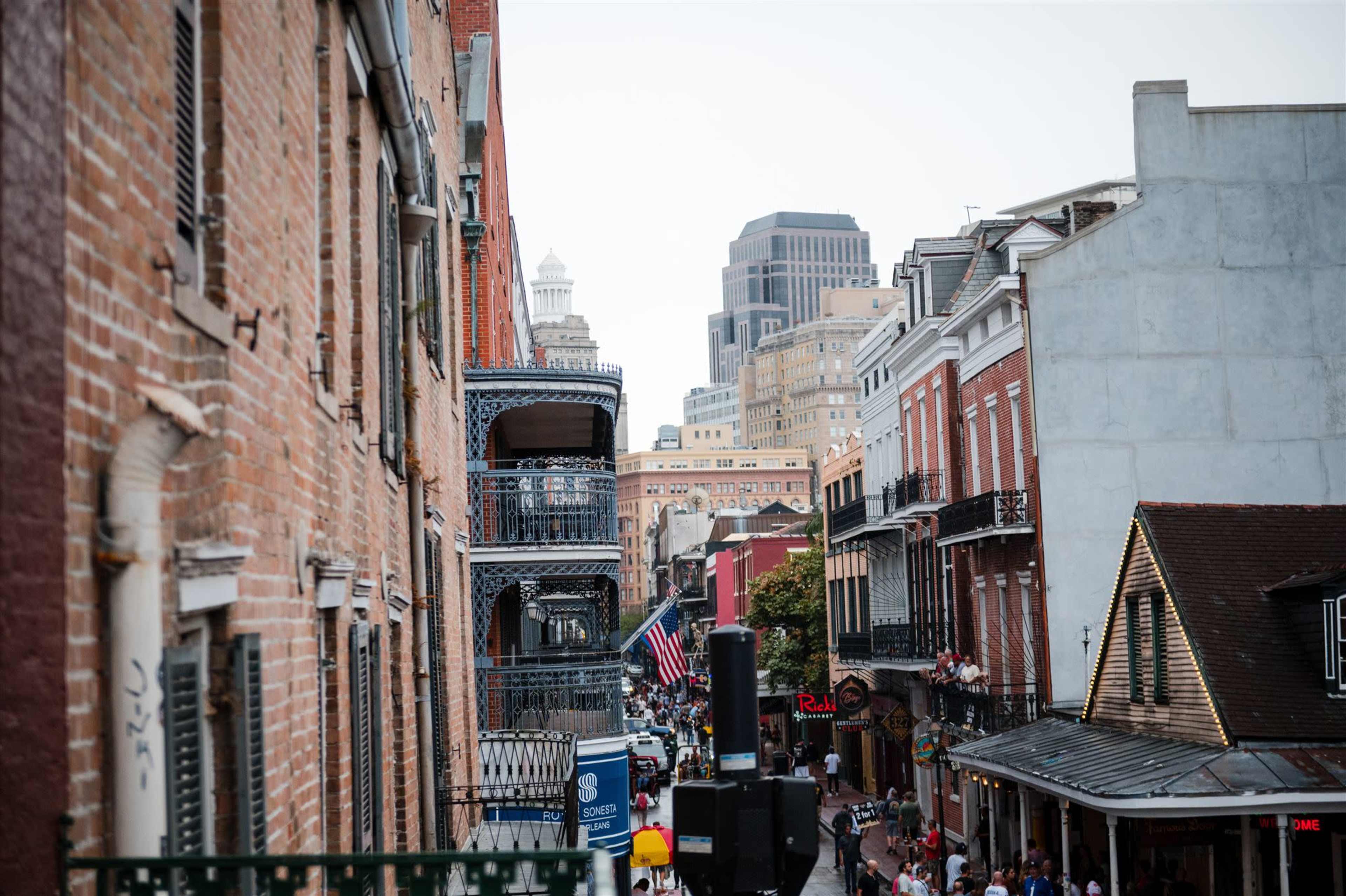 Bourbon Street Rock and Roll Bar Image in French Quarter, New Orleans, LA
