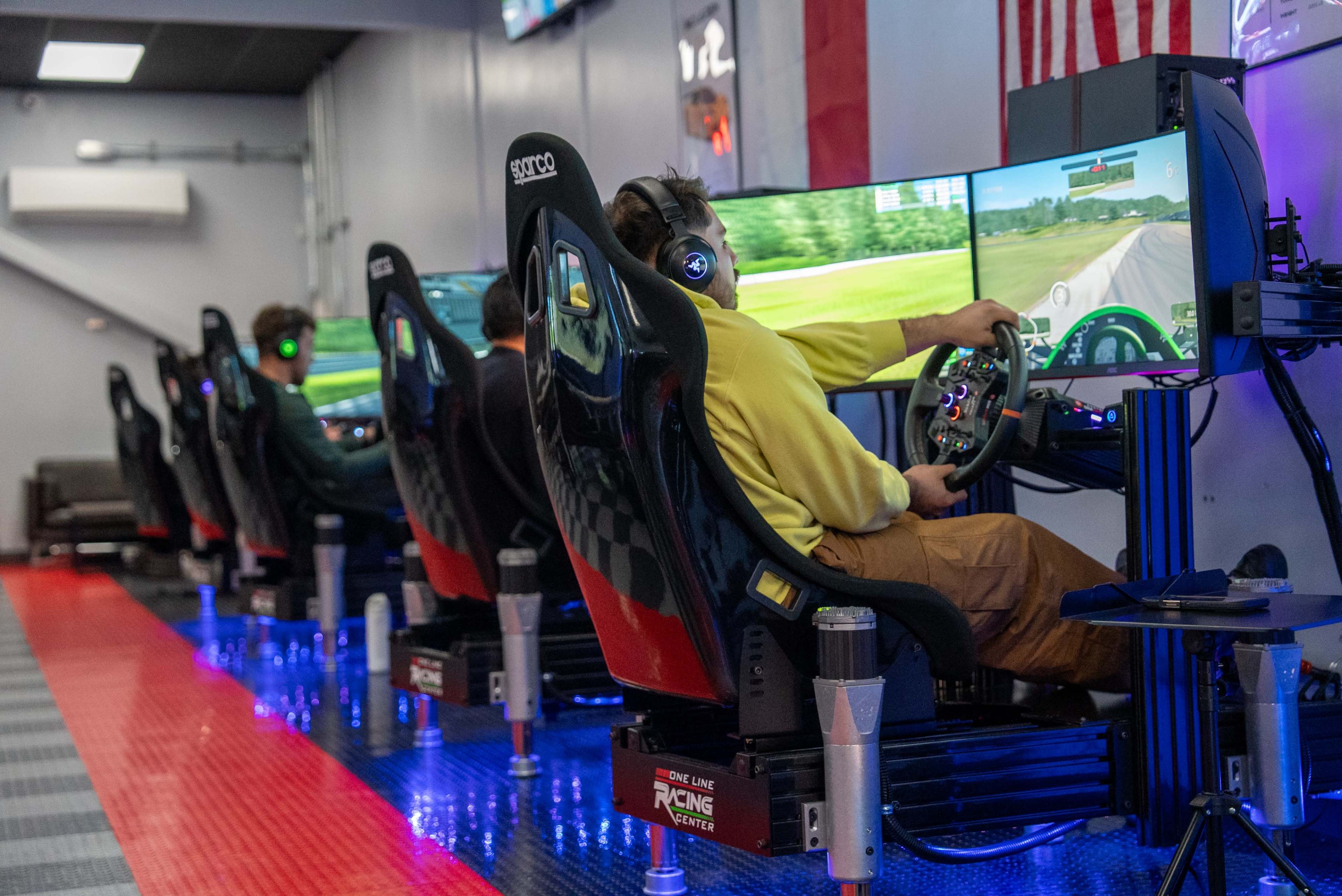 Racing Fanatics dream space - Austins sim racing center Image in Five Oaks Park North, austin, TX