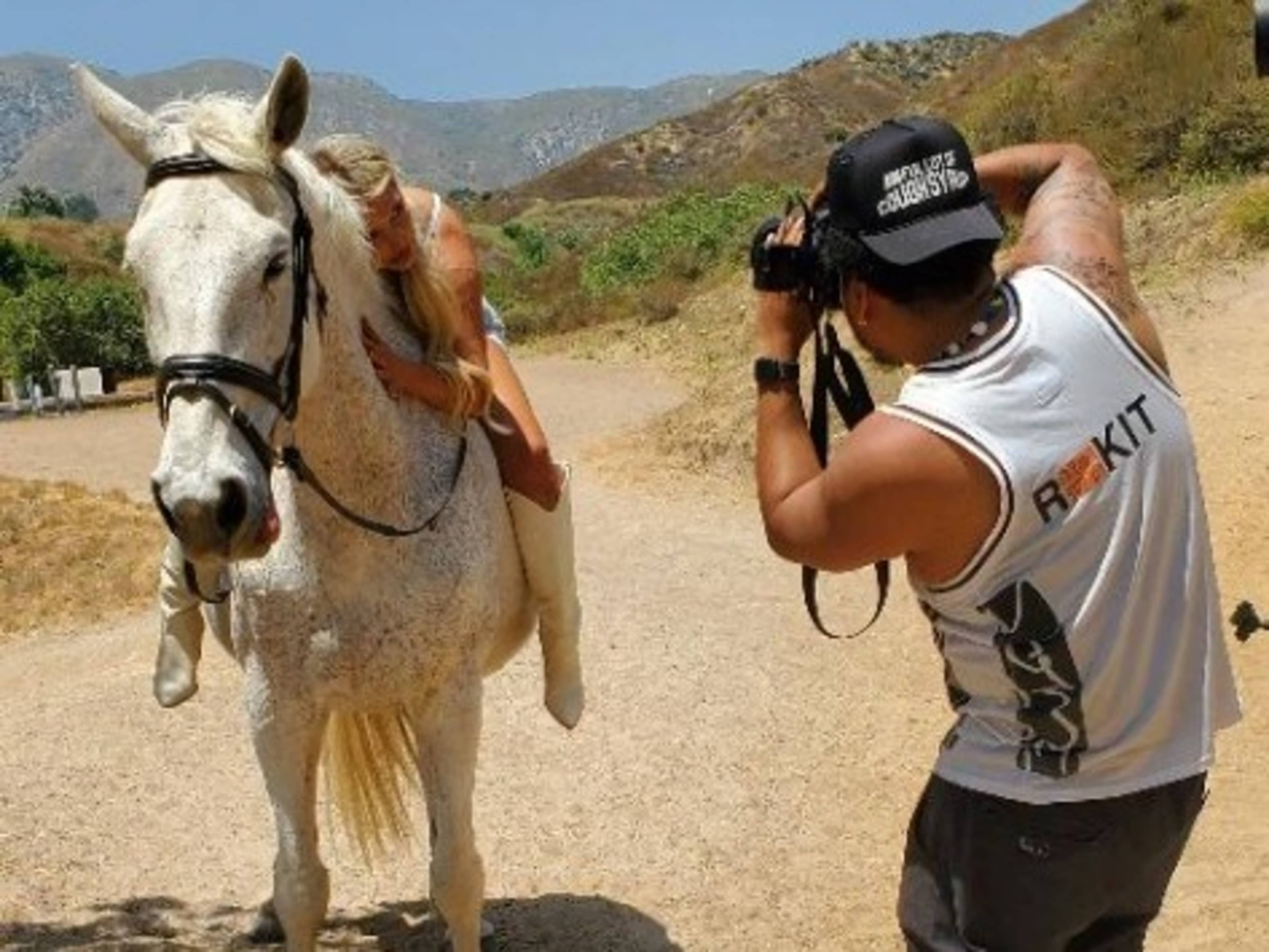 filming with horse
