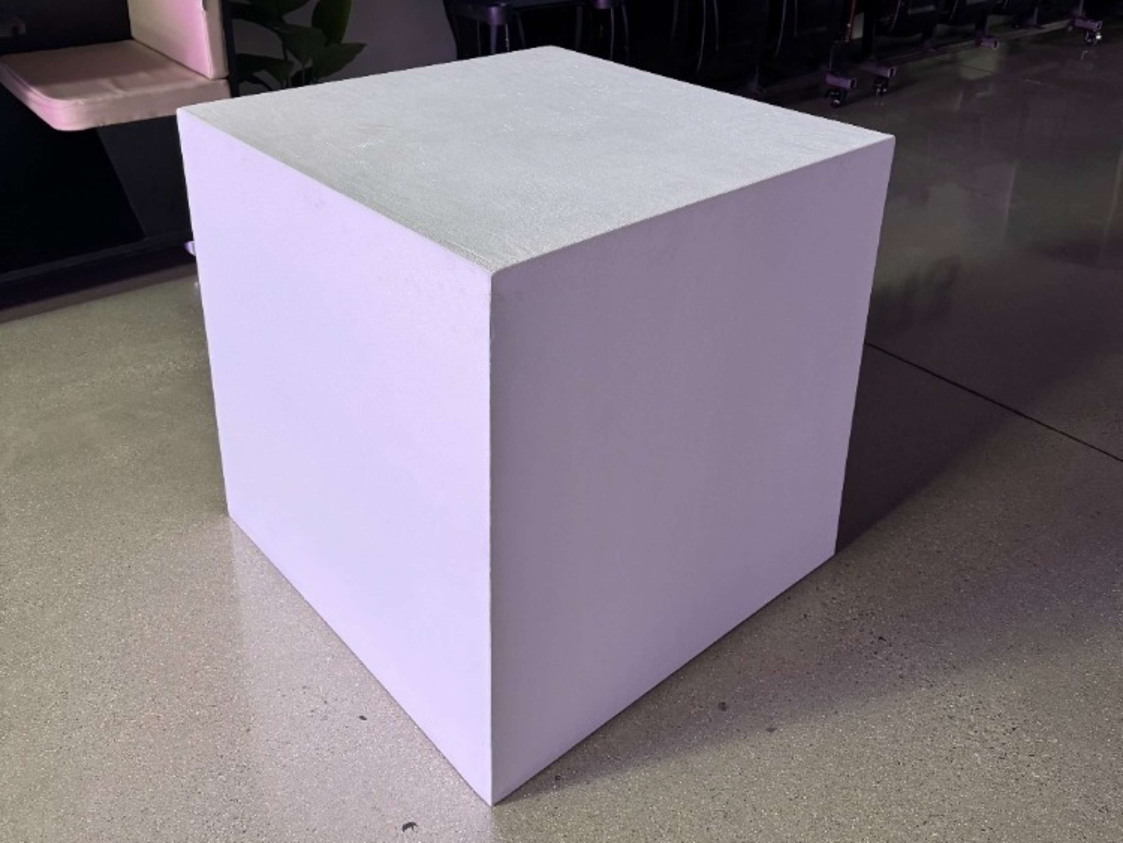 Oversized White Prop Cube (3'x3')