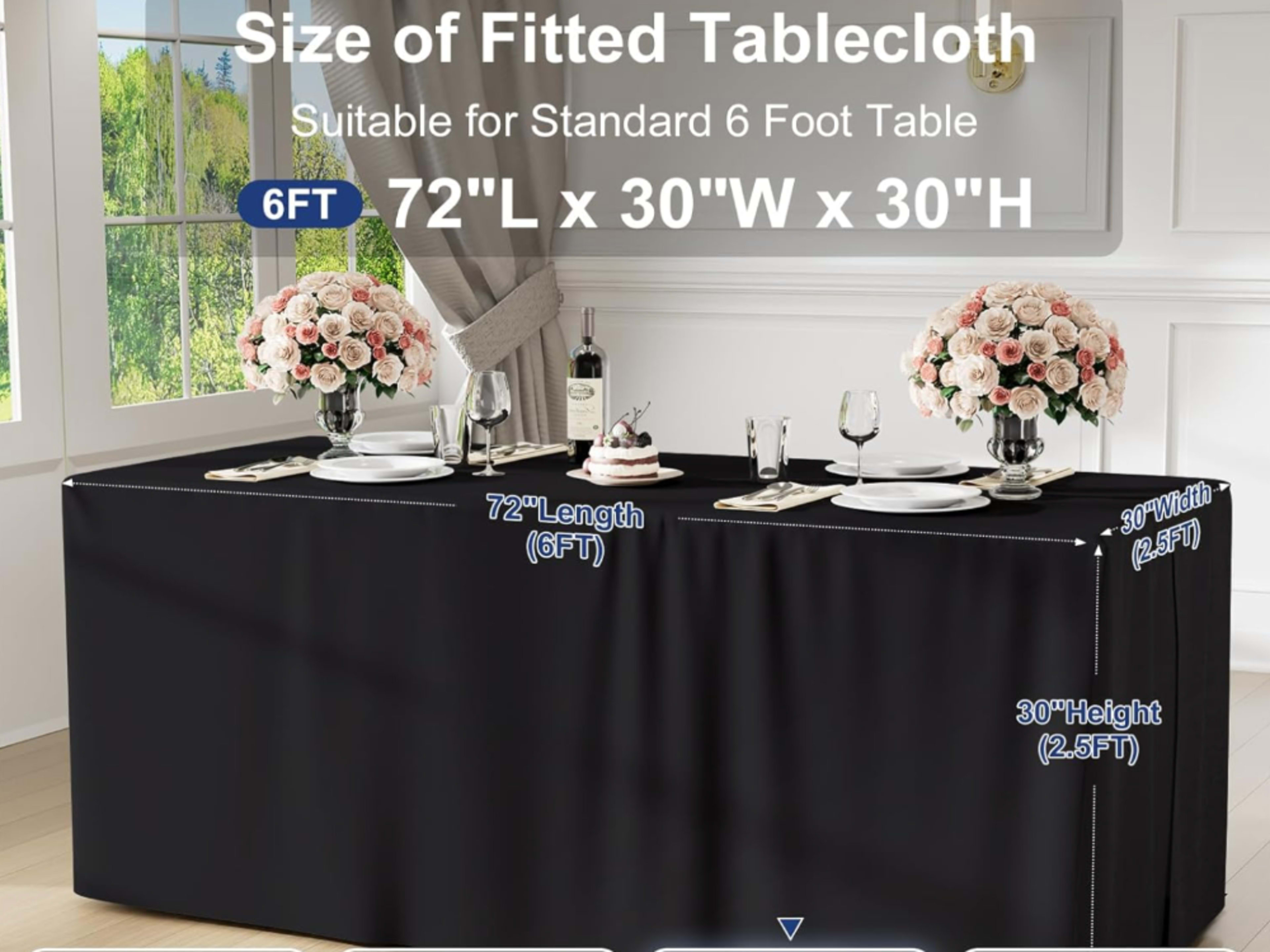 Black Table Cloth