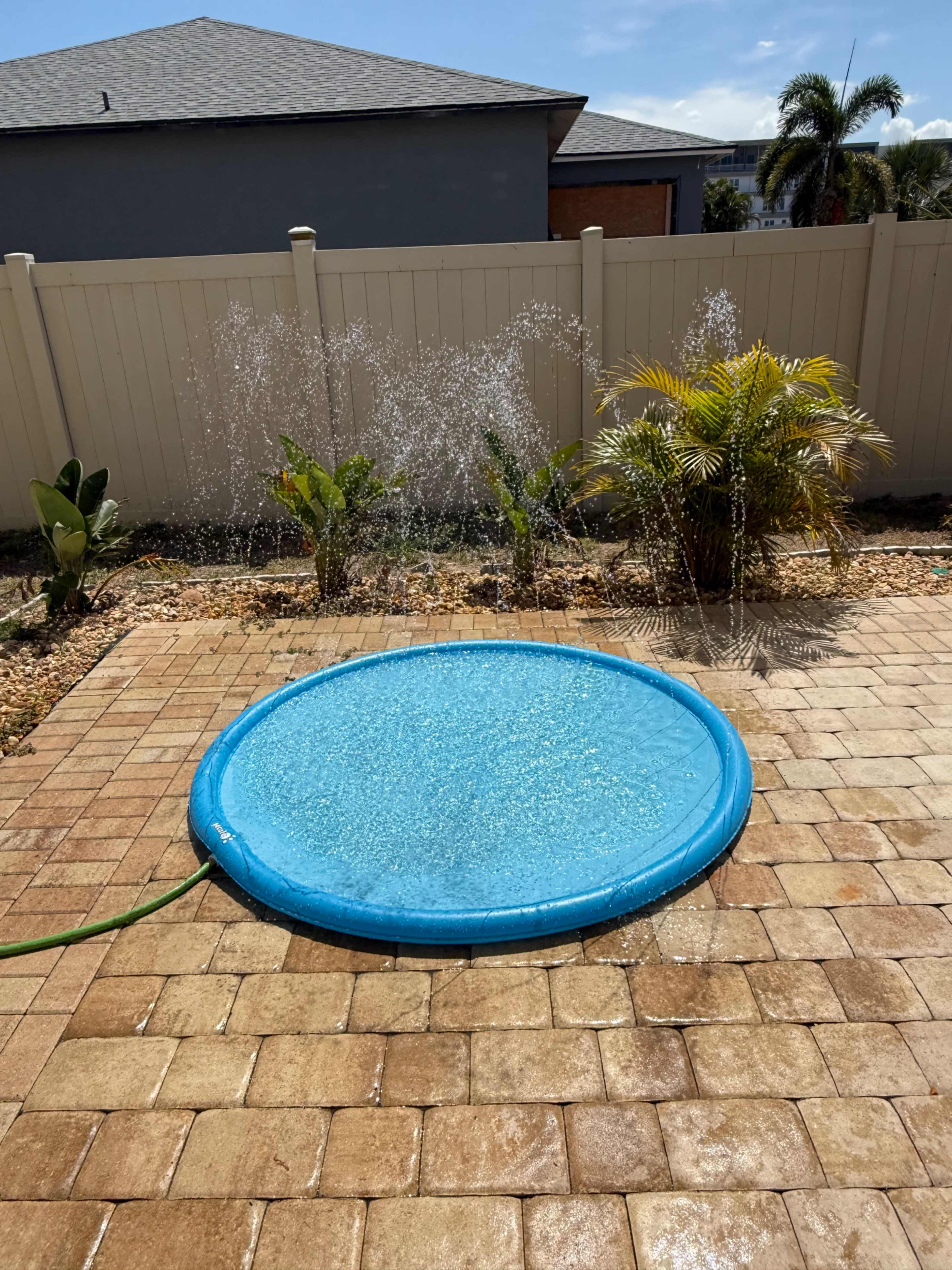 Large Pool with Splash pad and water toys Image in Trafalgar, Cape Coral, FL