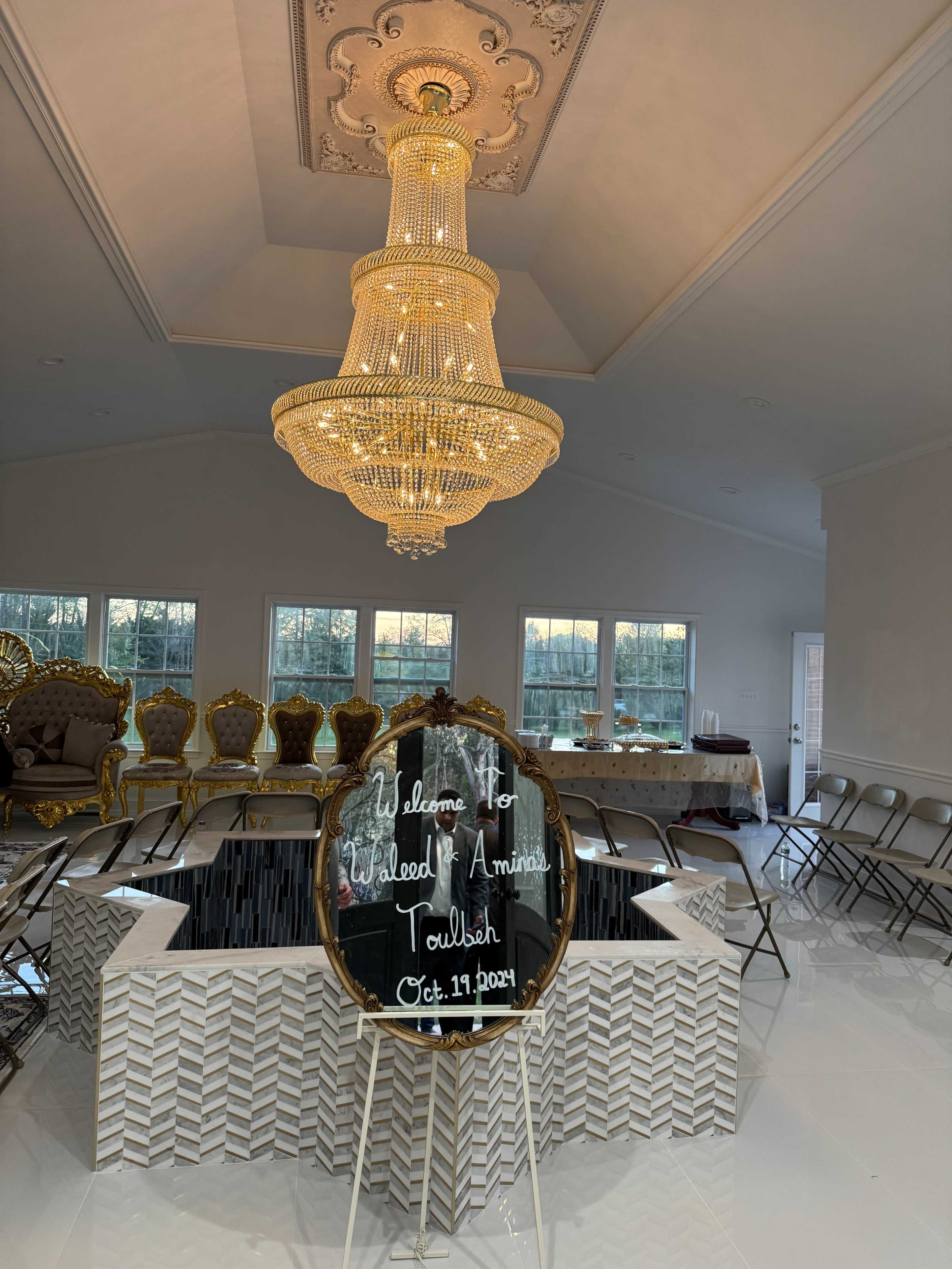 Stunning Dual-Level Event Space in Loudoun County – Elegant Ballroom Theme with Fountain, Kitchenette, and Full Amenities Image in Waterford, Hamilton, VA