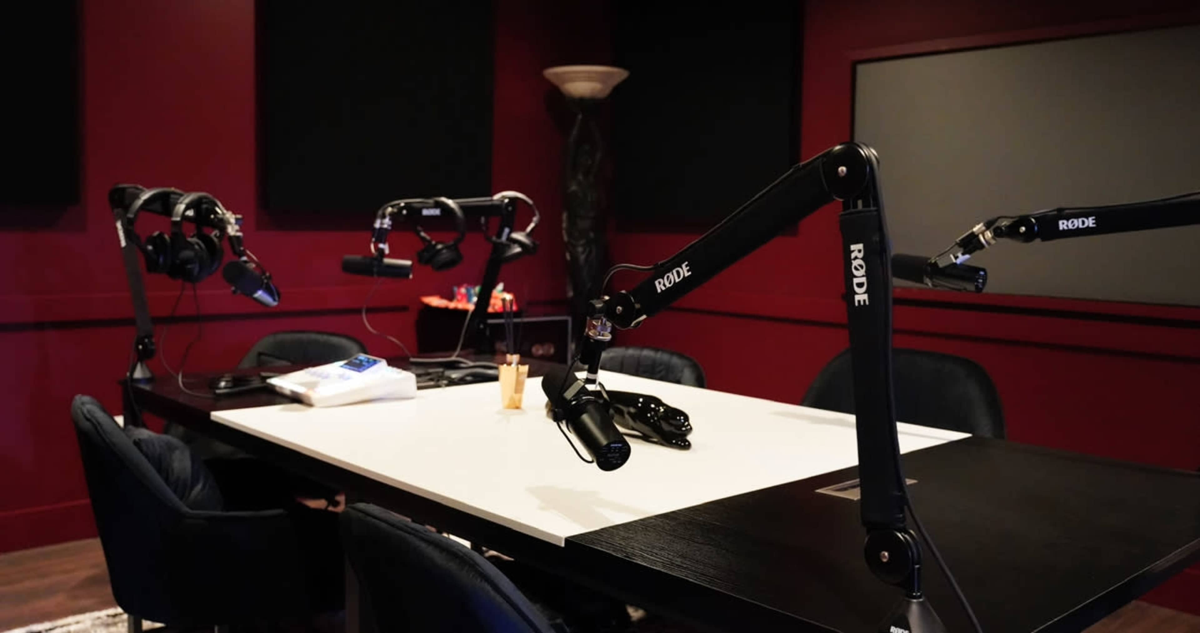 Podcast Like a Pro - Modern, Sleek Interview Room Image in Charleston, Las Vegas, NV