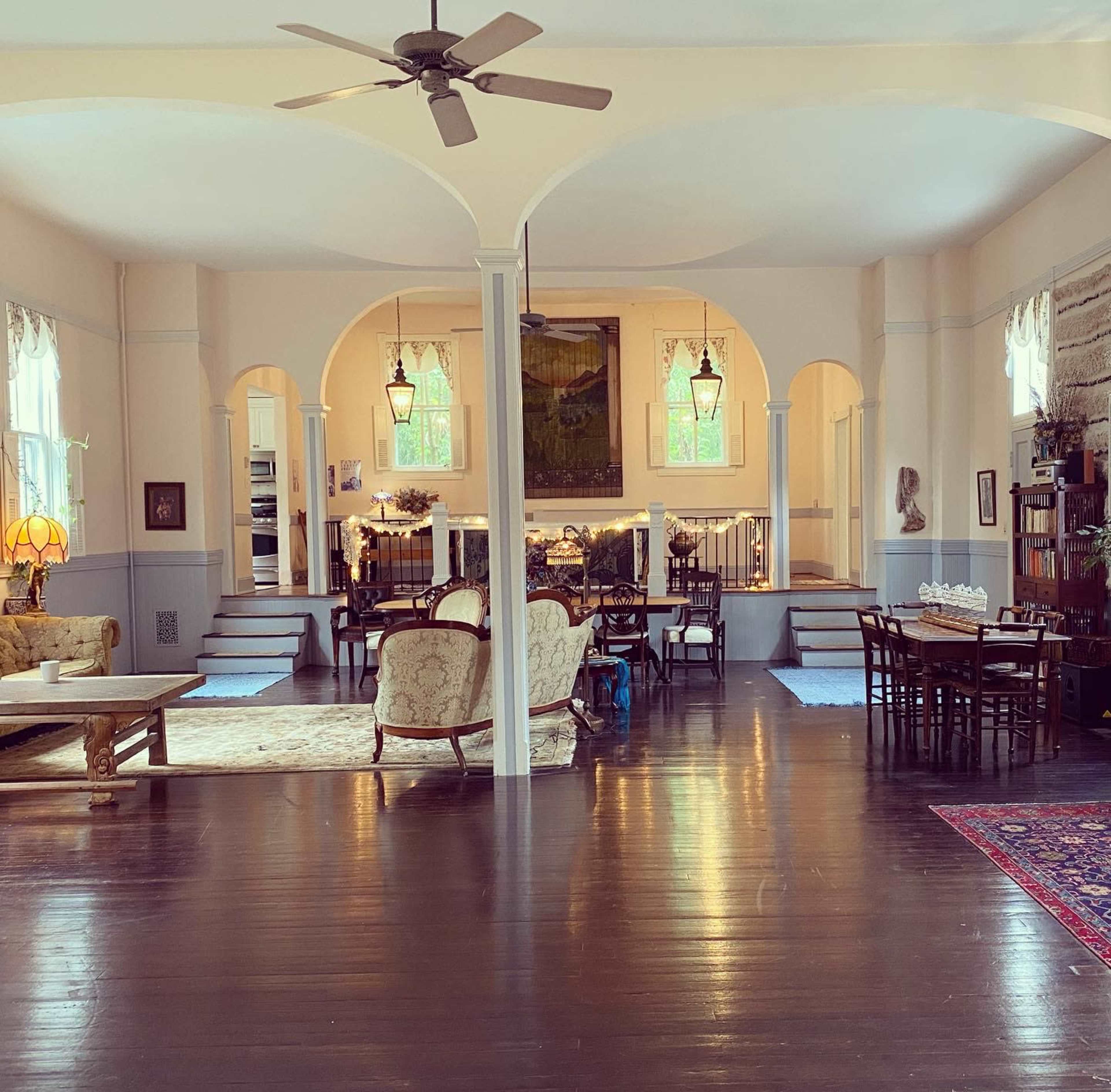 Church-like historic home with sanctuary cathedral ceilings and stage - near picturesque Gwynn Falls Image in Dickeyville, Gwynn Oaks, MD
