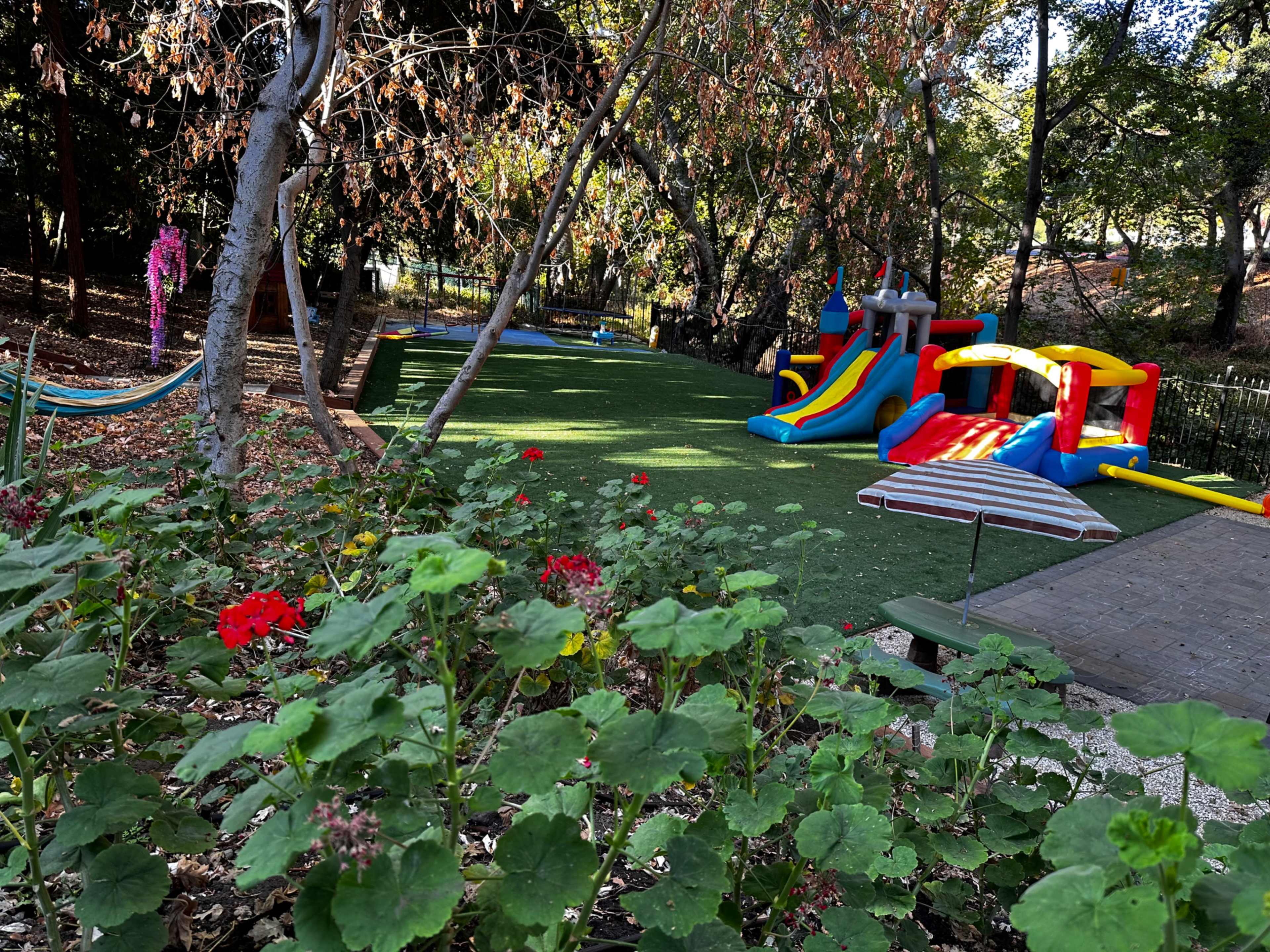 Naturally shaded space next to the creek Image in Almaden Guadalupe Park, San jose, CA