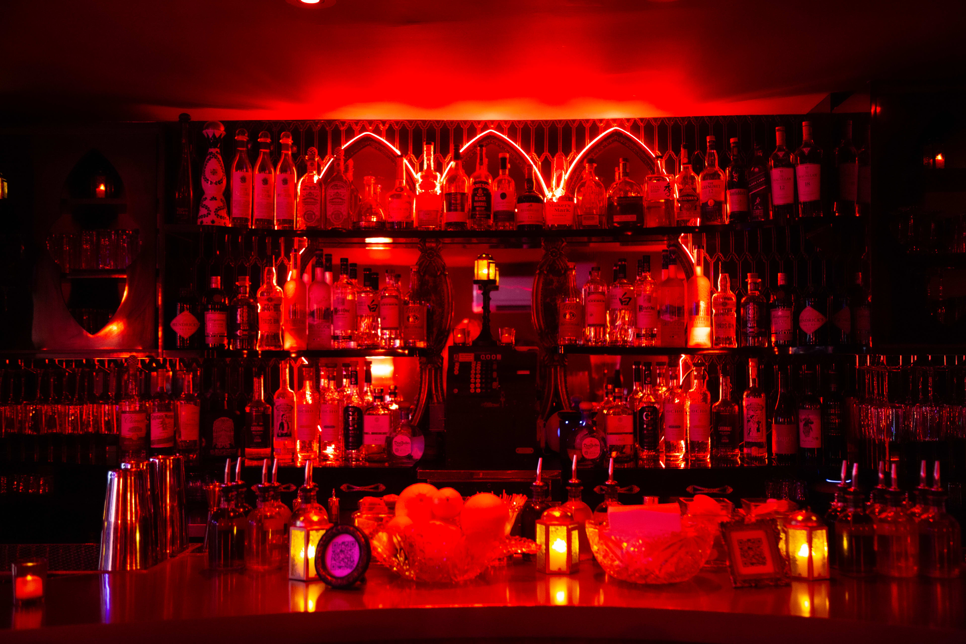 Red lit, bordello-style bar/lounge in Historic Greenwich Village Image in Greenwich Village, New York, NY
