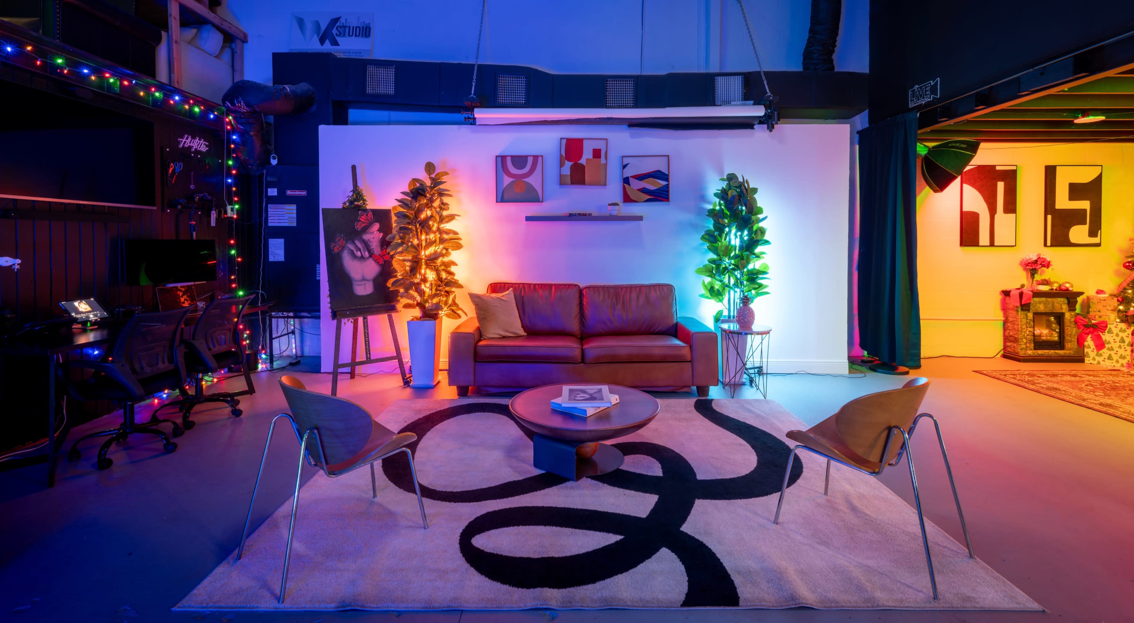 Modern Podcast & Interview Studio Set Image in West End, Miami, FL