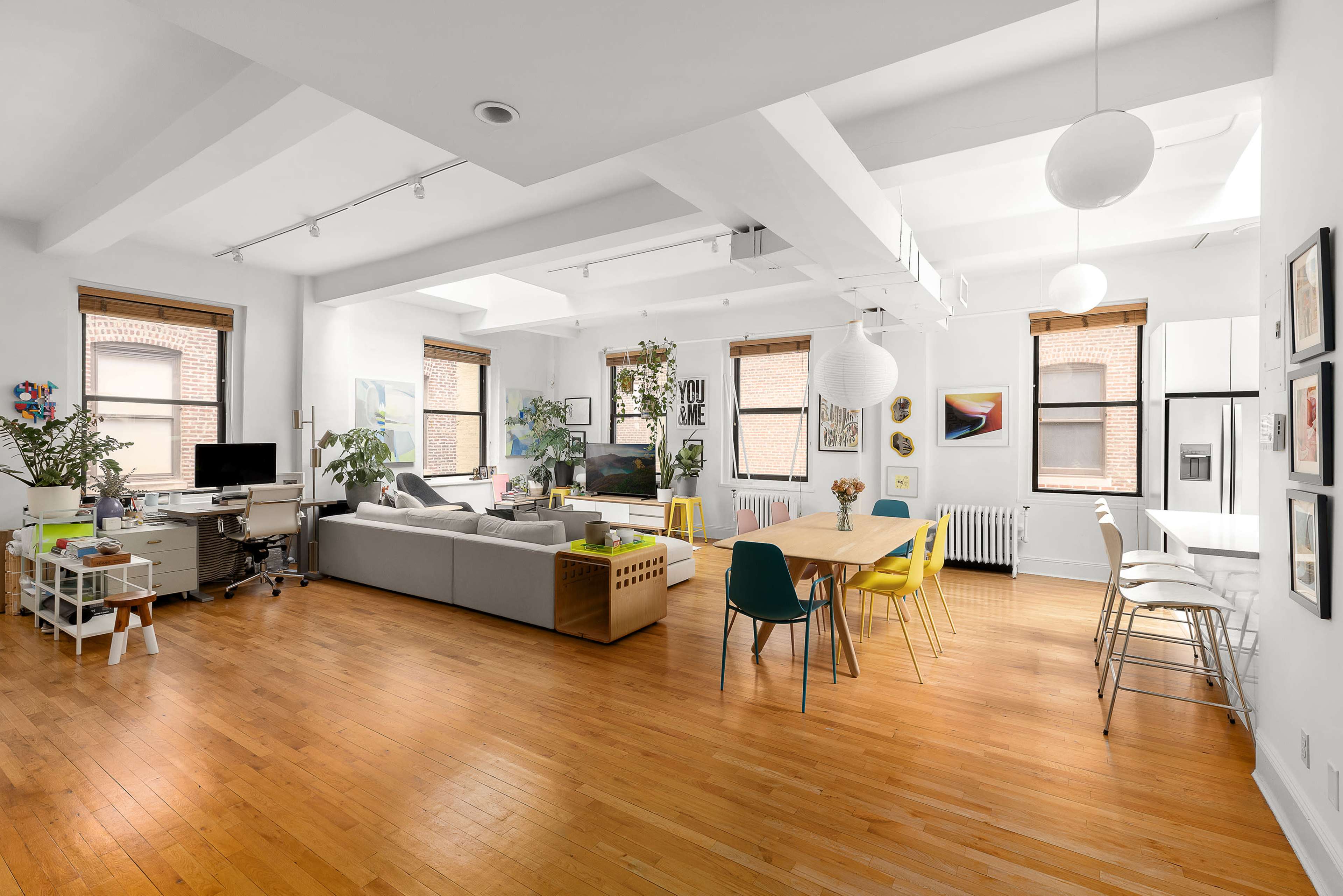 Colorful, Modern Loft with Skylight & Private Terrace Image in Brooklyn Heights, Brooklyn, NY