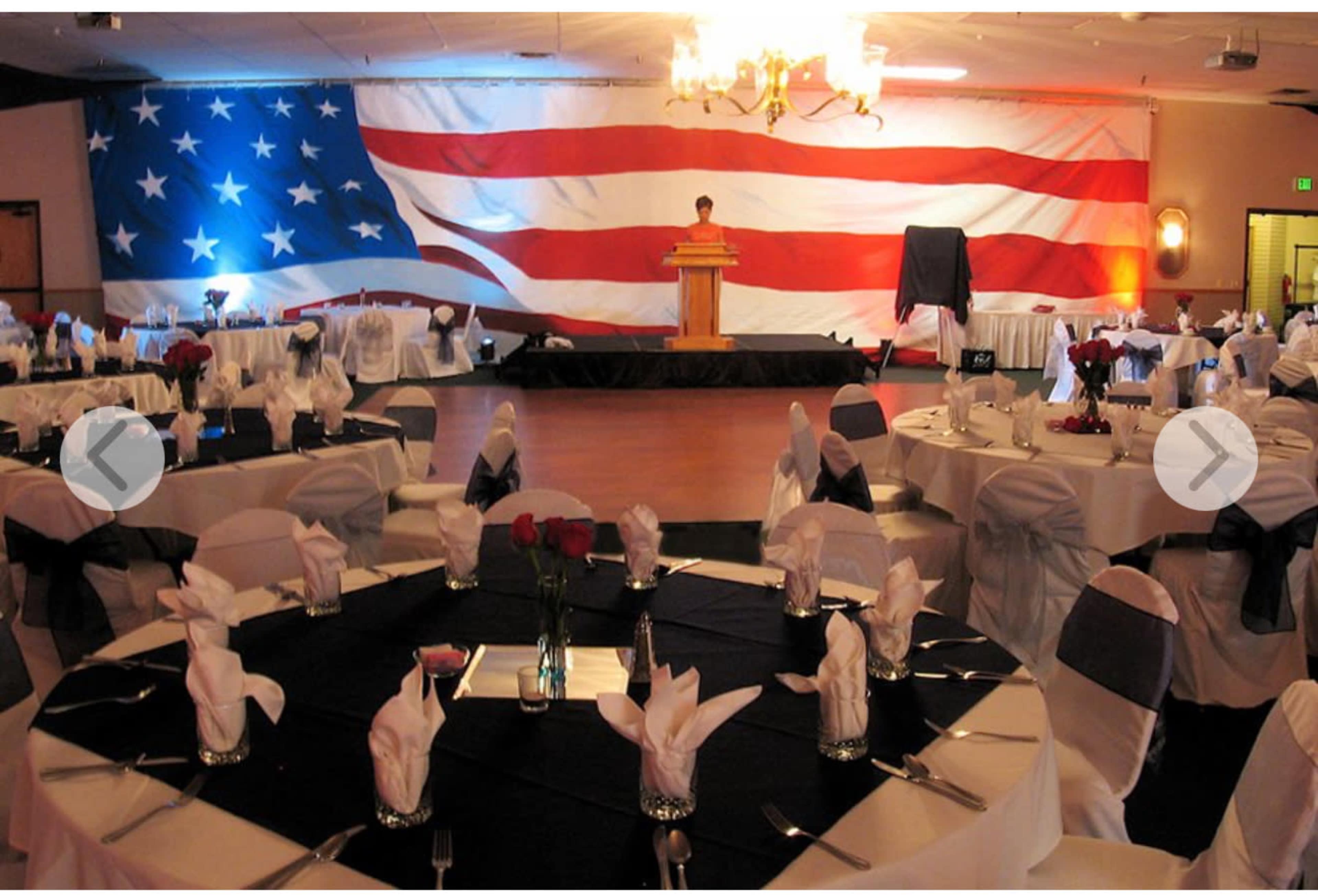 Elegant Aurora Ballroom with Sound System, Big Screen & Bar Host. Image in City Center North, Aurora, CO