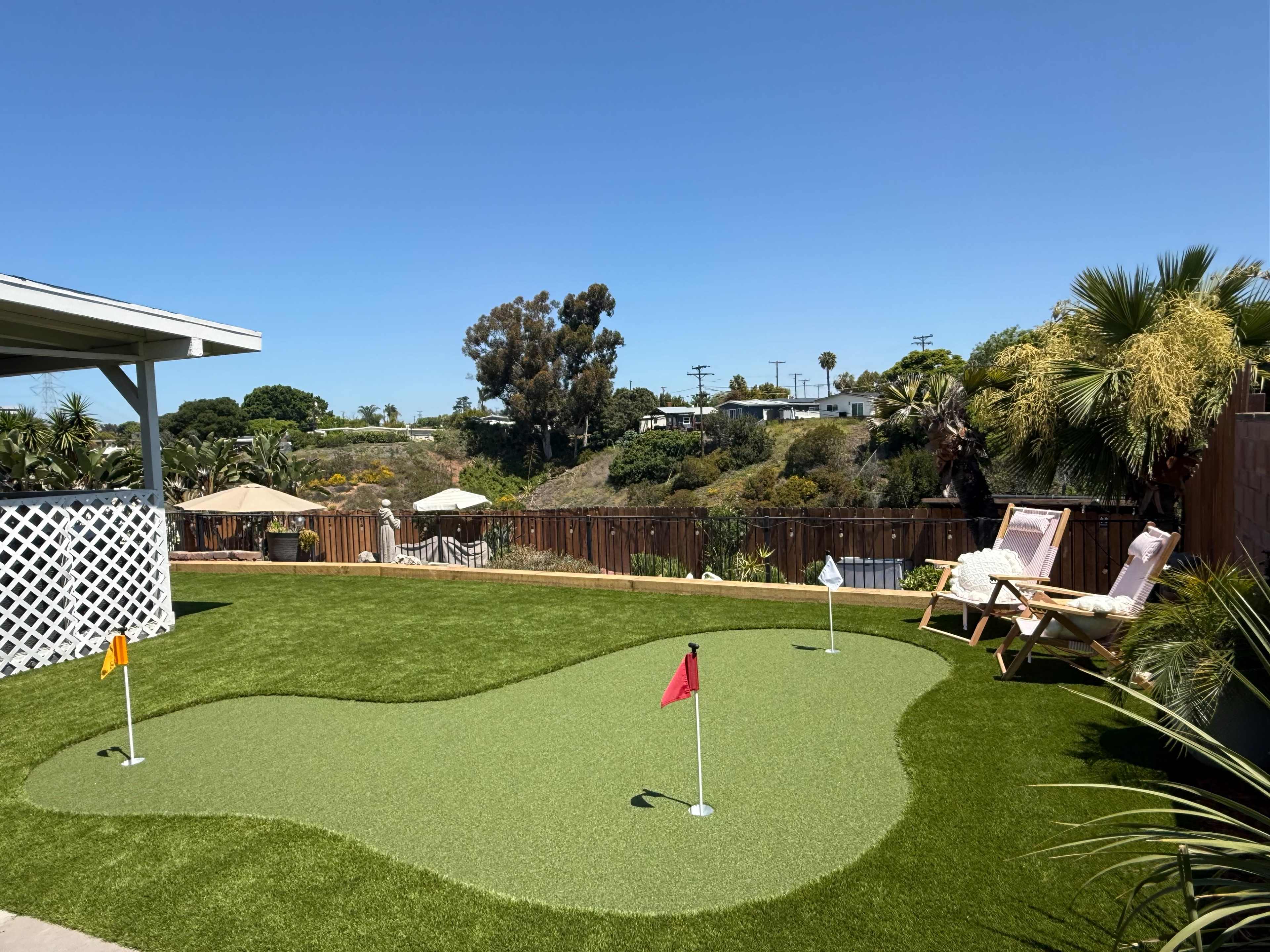 Beautiful, roomy backyard in a quiet suburban San Diego neighborhood—perfect for relaxing or entertaining. Image in Serra Mesa, San Diego, CA
