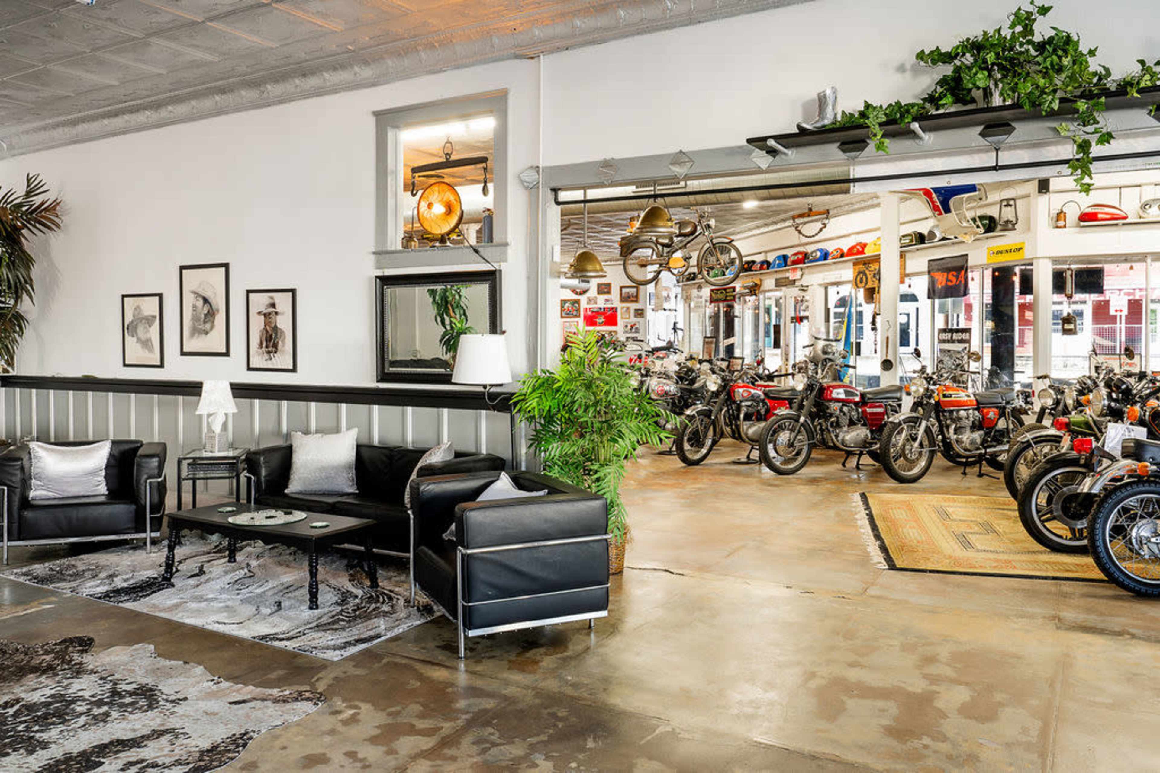 Vintage Motorcycle Museum in 1930's Ford Dealership Image in Johnson City, Johnson City, TX