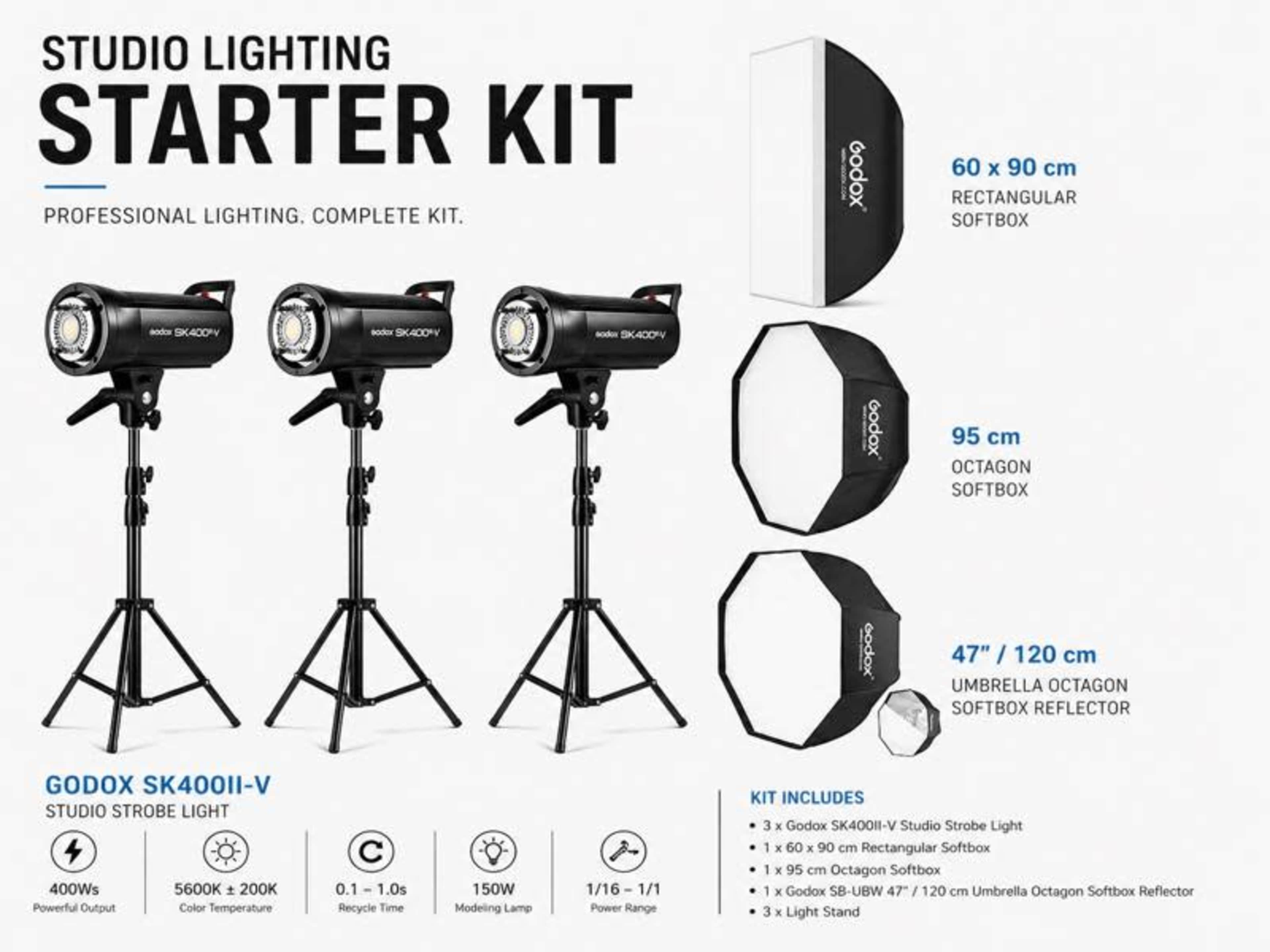 Studio Lighting Starter Kit 