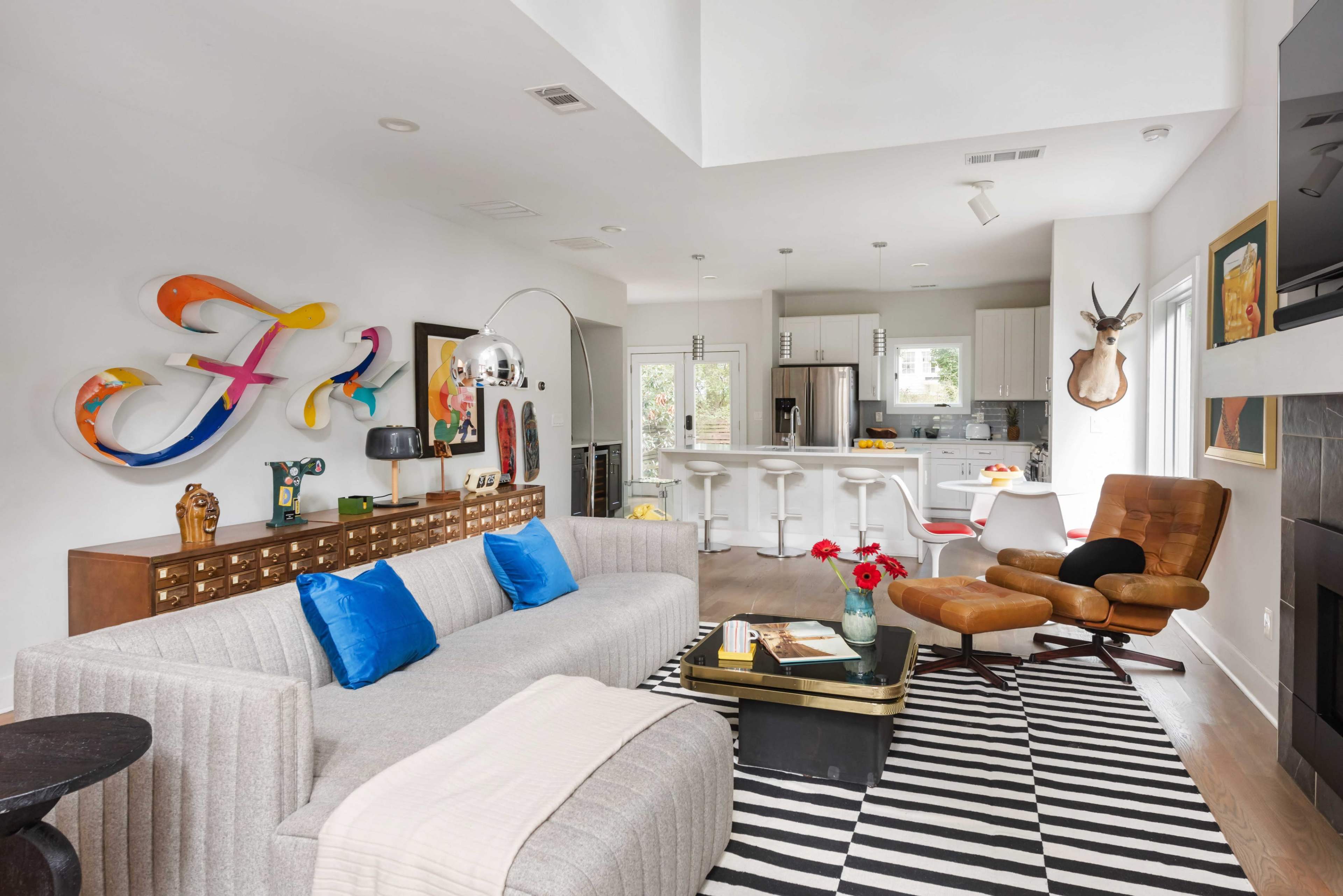 Modern Furnished Rental Home with Vibrant Art Collection in Reynoldstown Image in Reynoldstown, Atlanta, GA