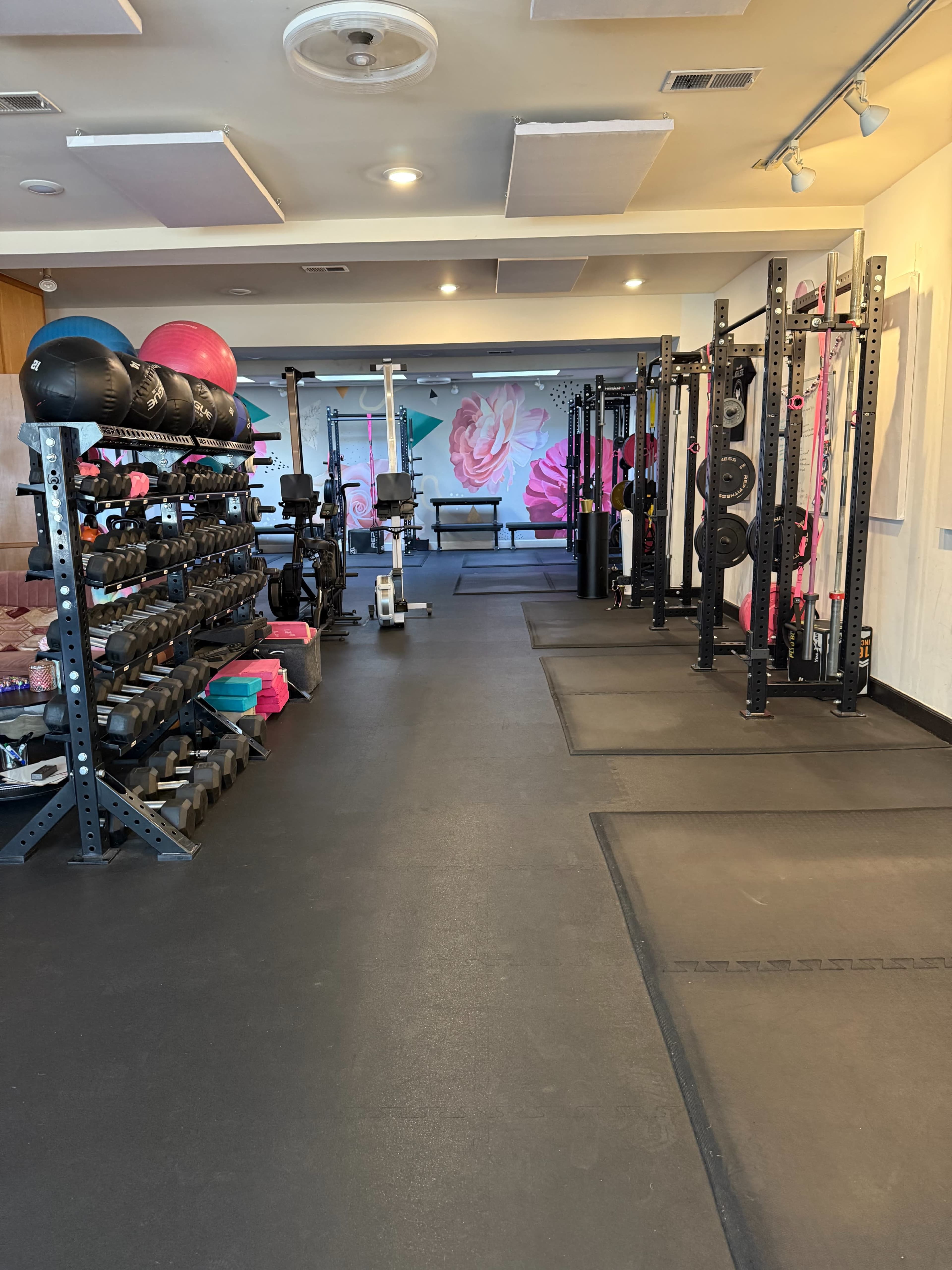 Noe Valley Bright Fitness Studio / gym with Floral Mural on 24th street Image in Dolores Heights, san francisco, CA