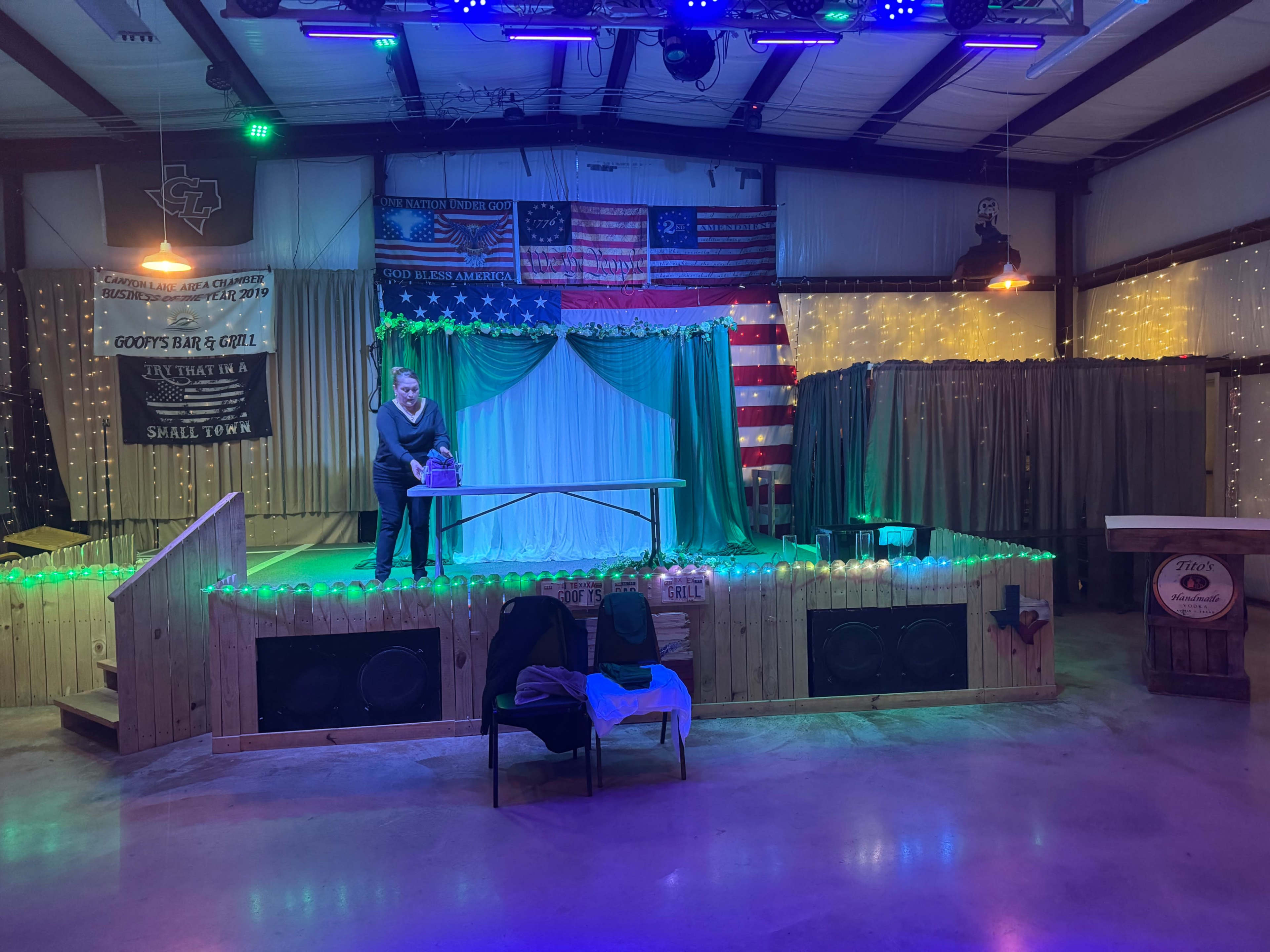 Private space with bar, stage, sound, and tvs Image in Canyon Lake, Canyon Lake, TX