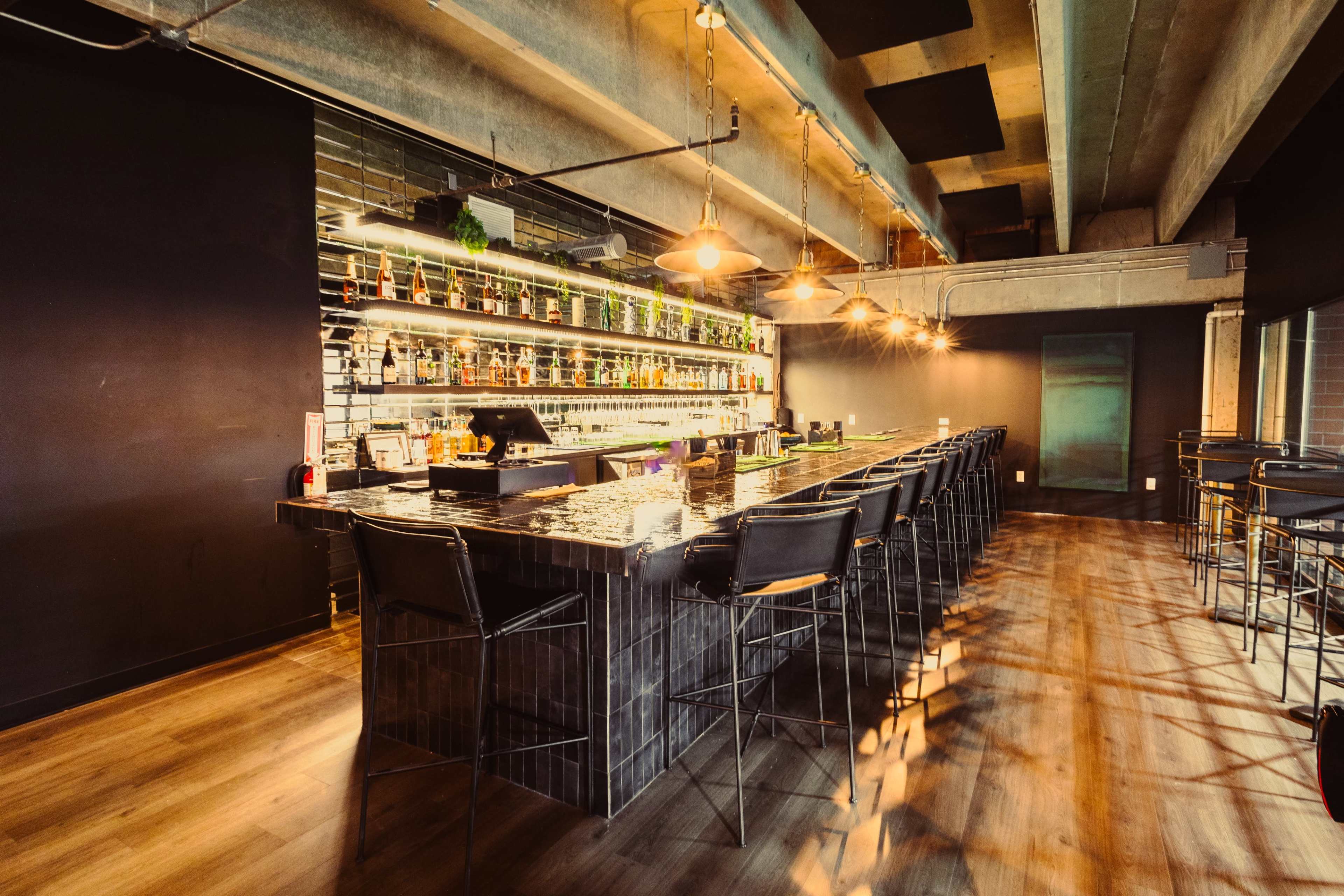 High end sports bar located inside of a pickle ball facility. Image in Govalle, Austin, TX