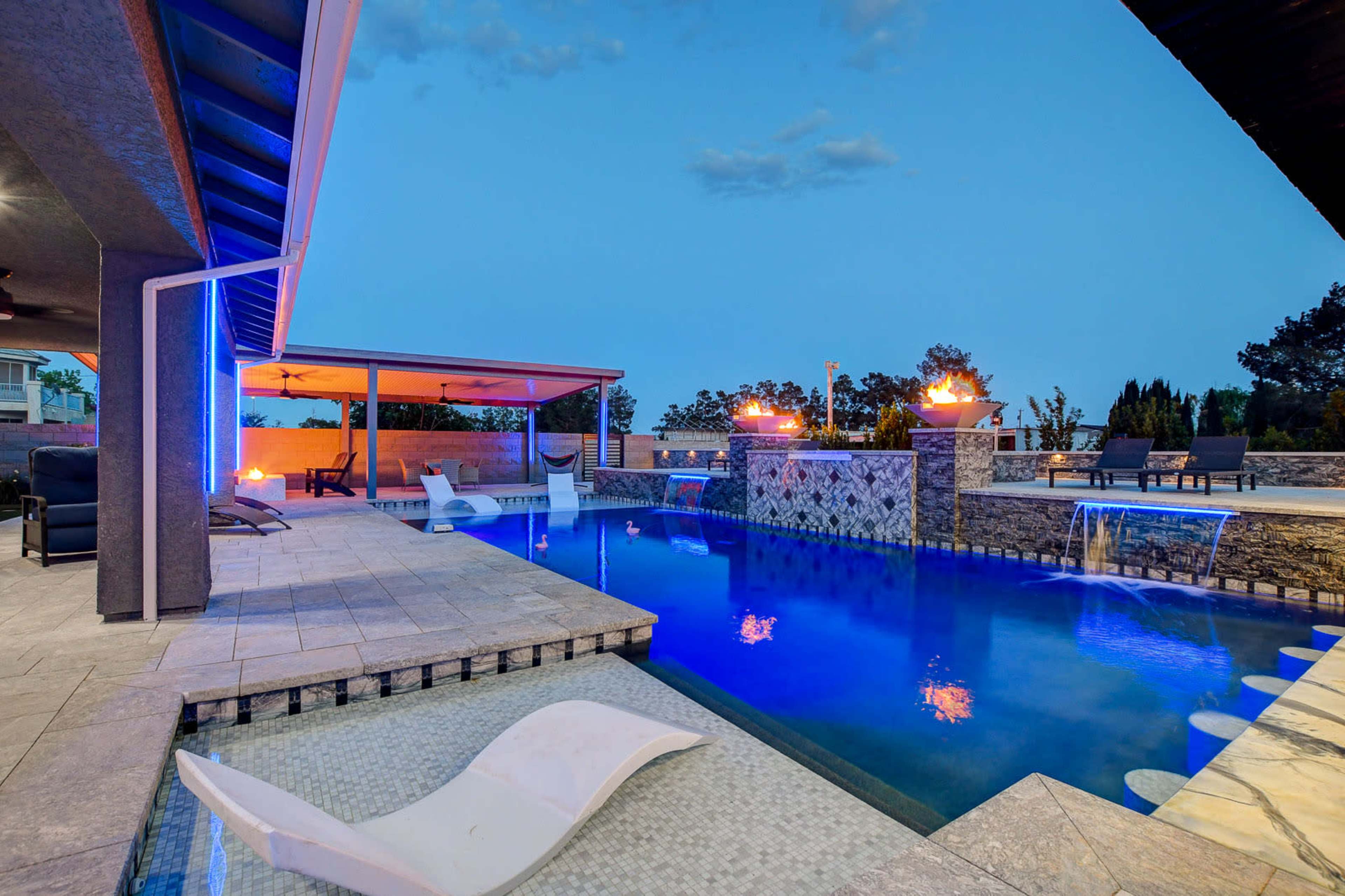 Huge Backyard with Pool, Spa and In-Ground BBQ Area Image in Tule Springs, Las Vegas, NV
