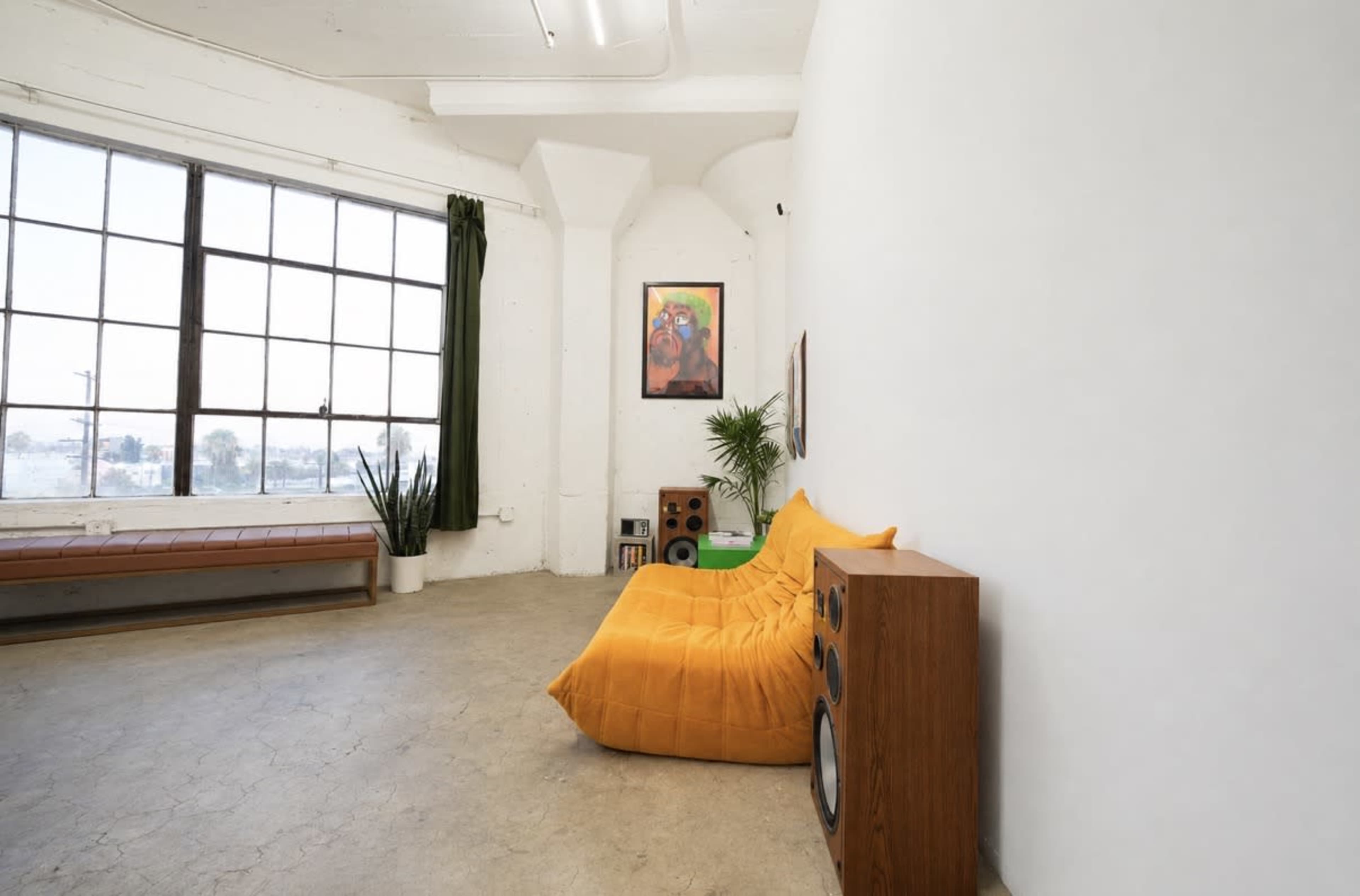 Photo Studio Natural Light with CRT Tv Wall Image in Central LA, Los Angeles, CA