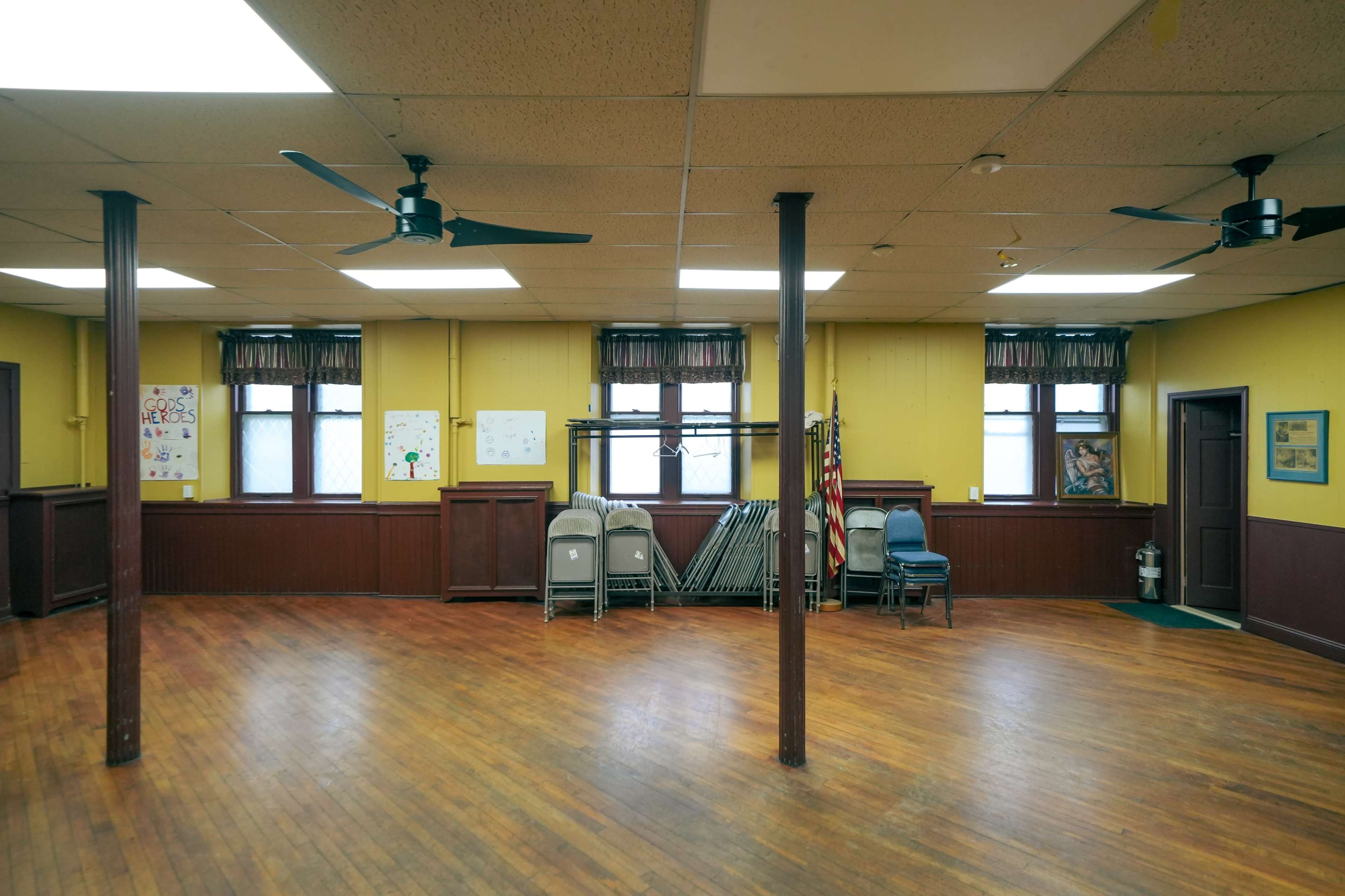 Grand Historic Hall with Vaulted Ceilings, Stained Glass Image in Tottenville, Staten Island, NY