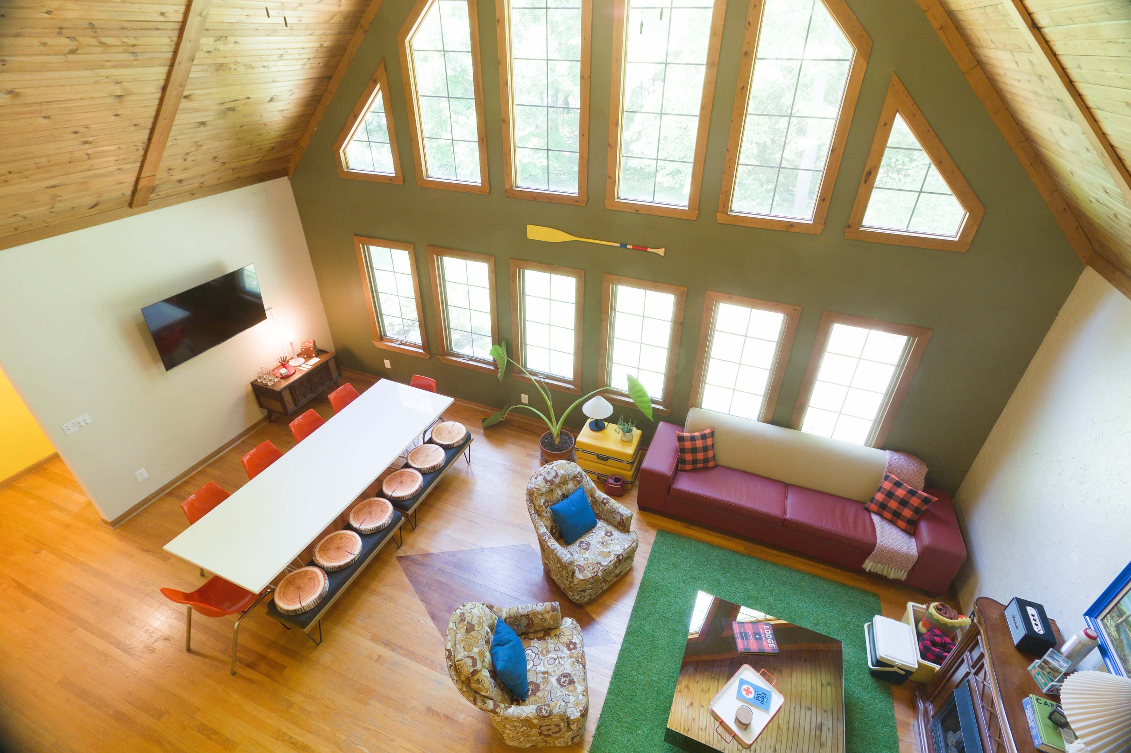 Rustic A-Frame Surrounded by Nature Image in Cedar Creek Township, Twin Lake, MI