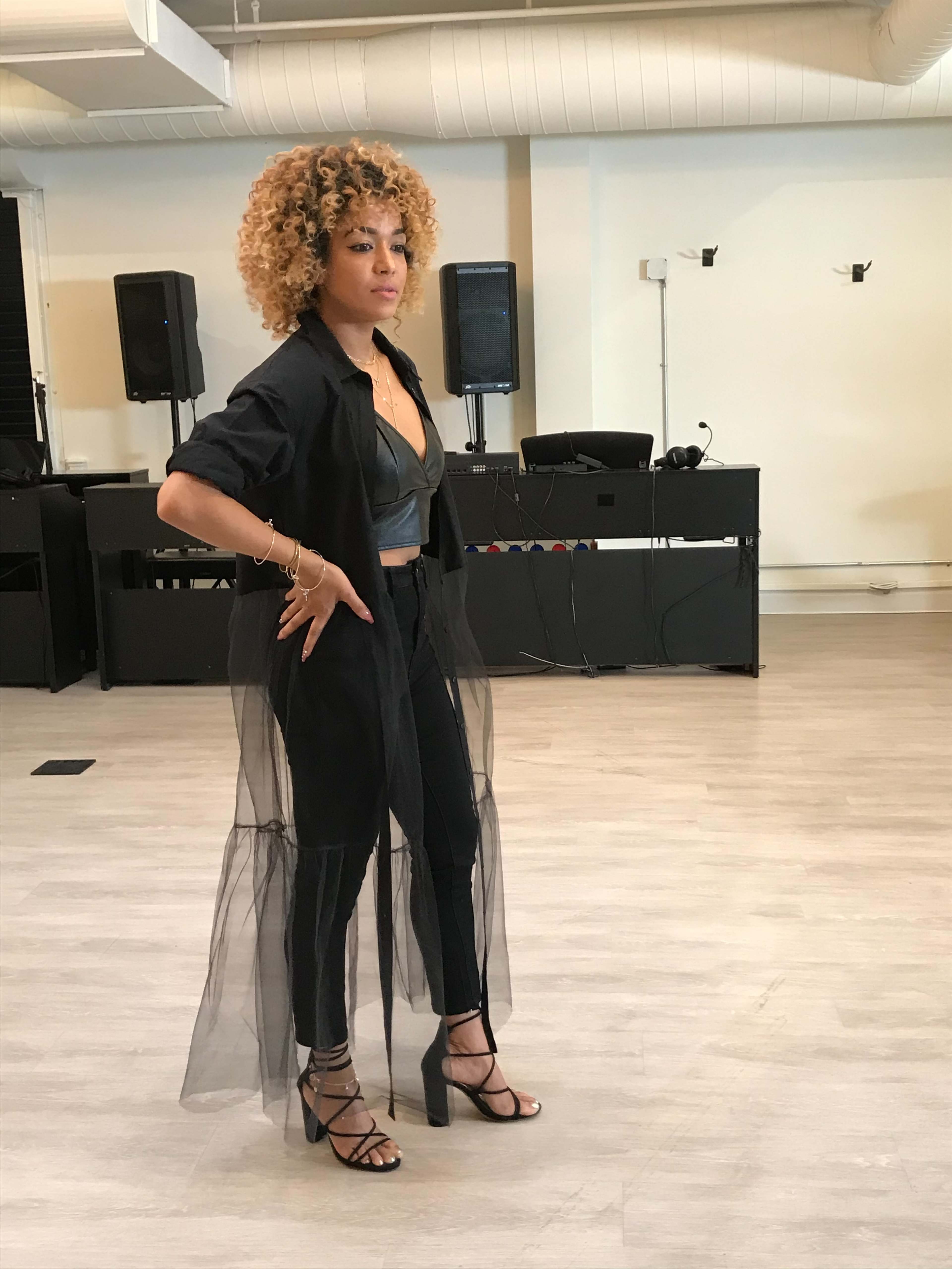 Dance music video shoot